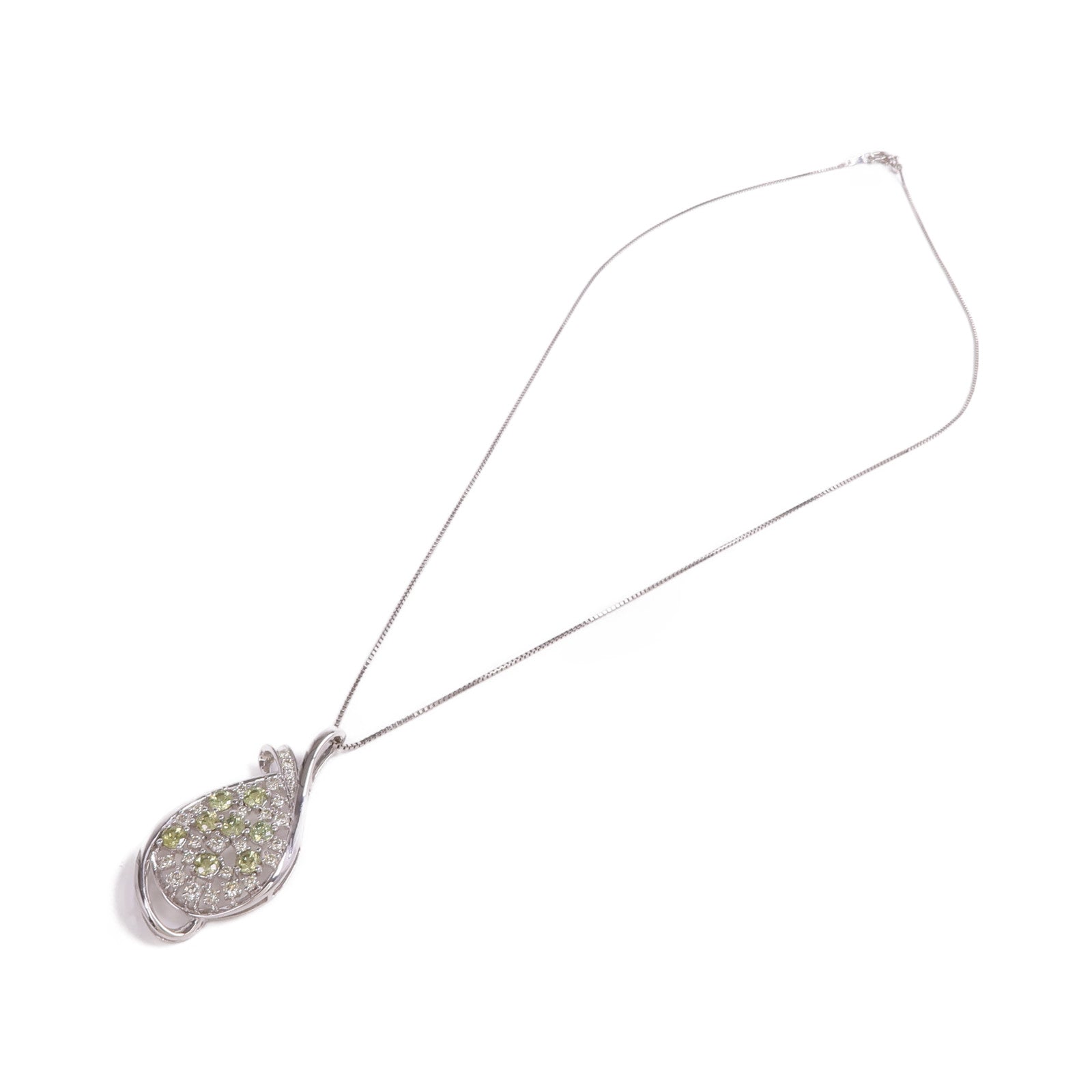 JEWELRY 【激減優惠】PT950/PT850鉑金Demantoid Garnet Diamond Necklace翠榴石/鑽石項鍊