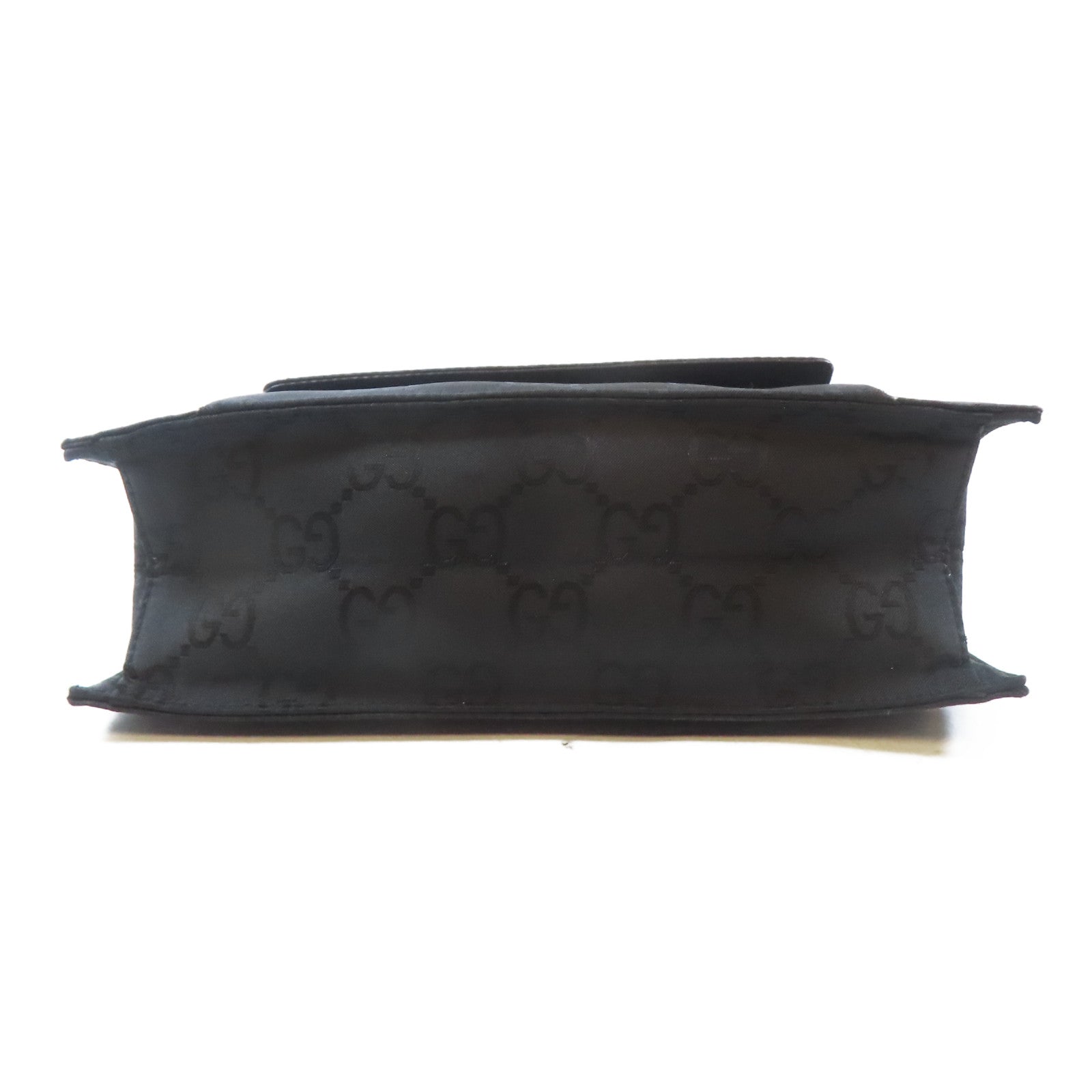 GUCCI 尼龍Shoulder Bag銀扣肩背袋黑色