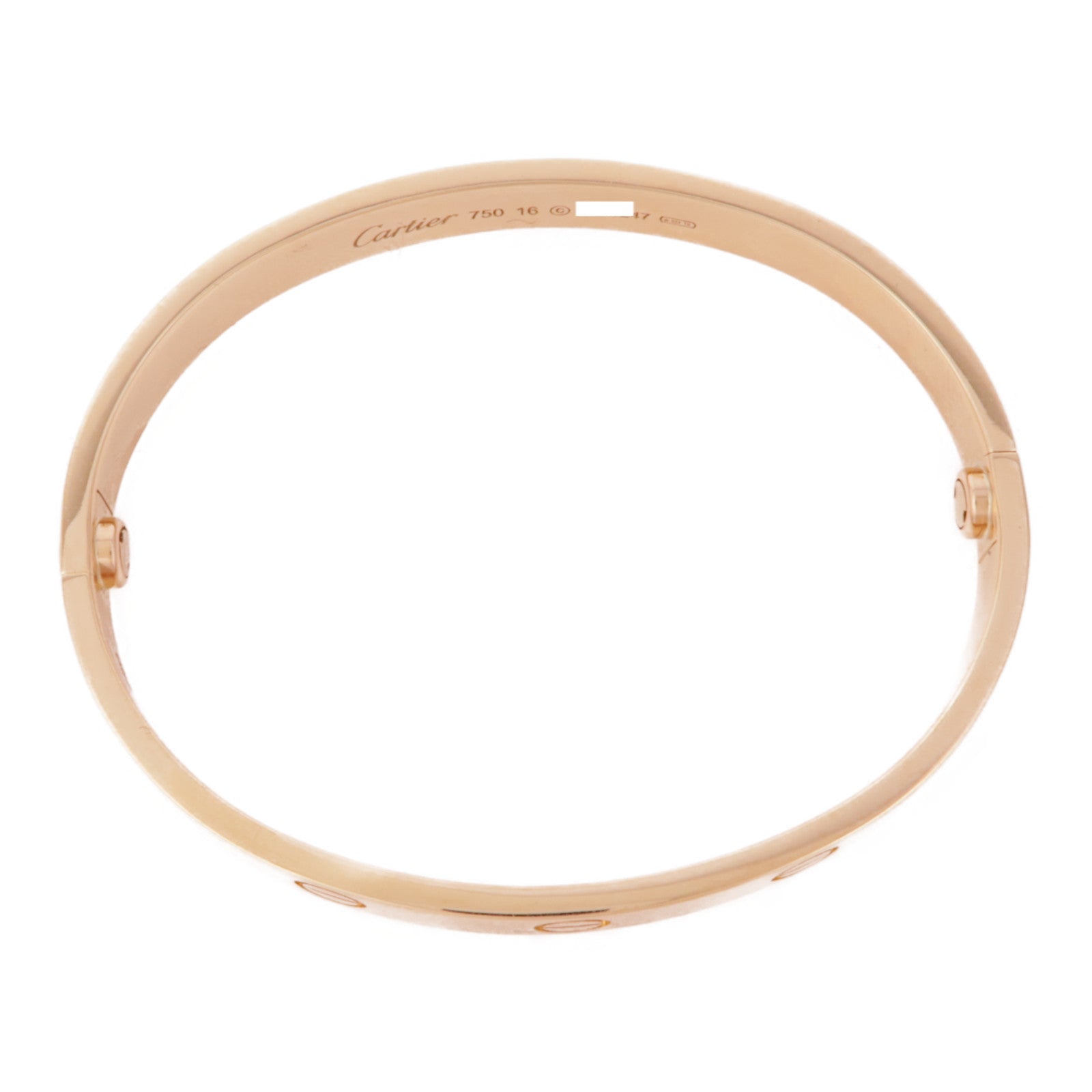 CARTIER 18K玫瑰金Love Bracelet手鐲Cartier#16