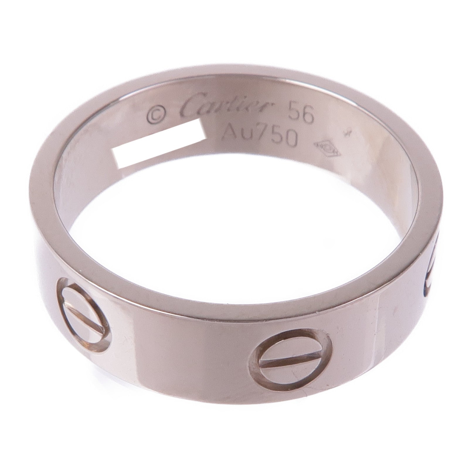 CARTIER 18K白金Love Ring戒指Cartier#56/US#7.5