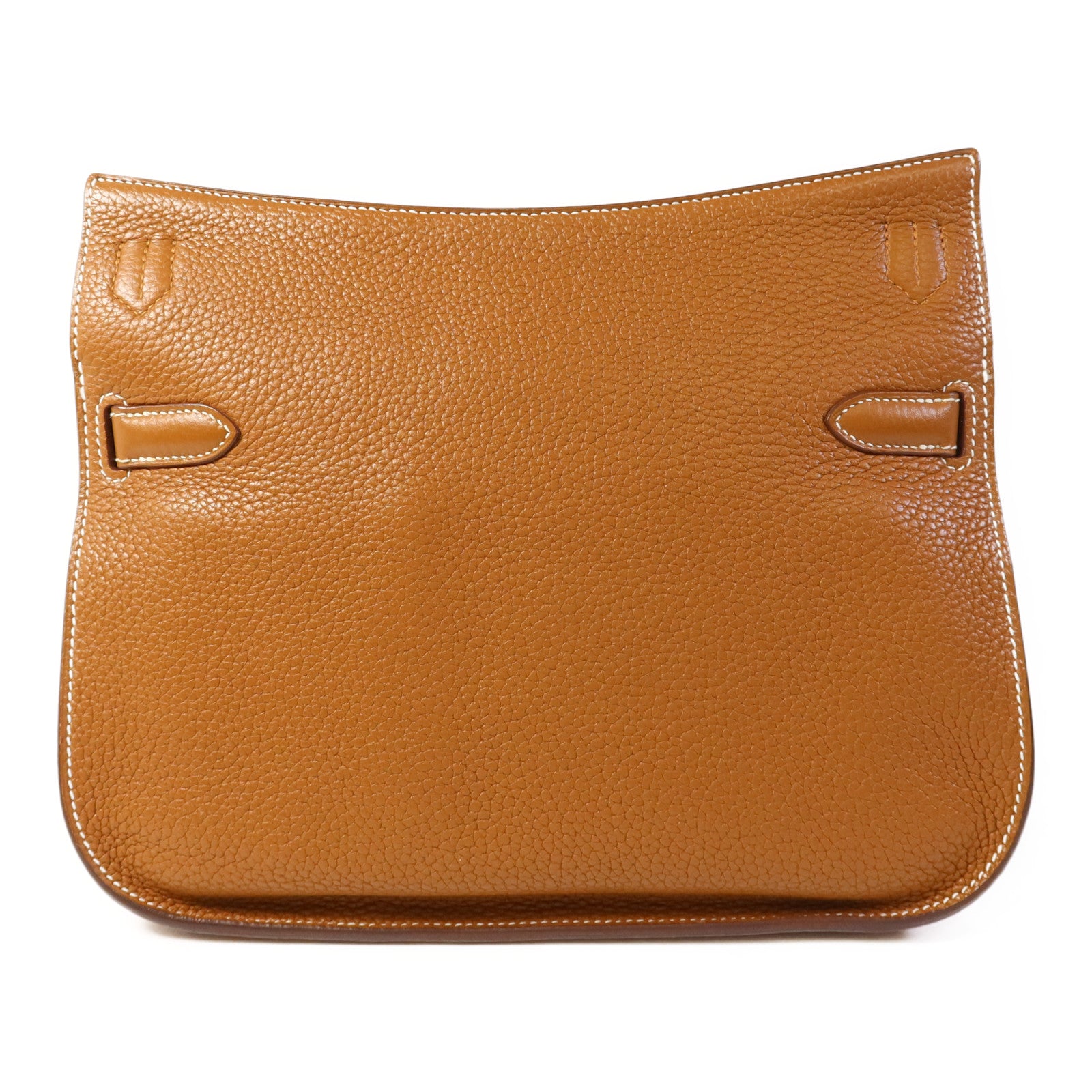 HERMES Clemence皮革Jypsiere 28銀扣肩背袋Gold