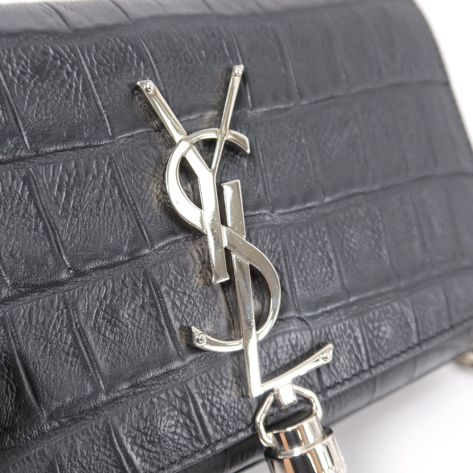 SAINT LAURENT 牛皮皮革Kate Small鏈帶肩背袋