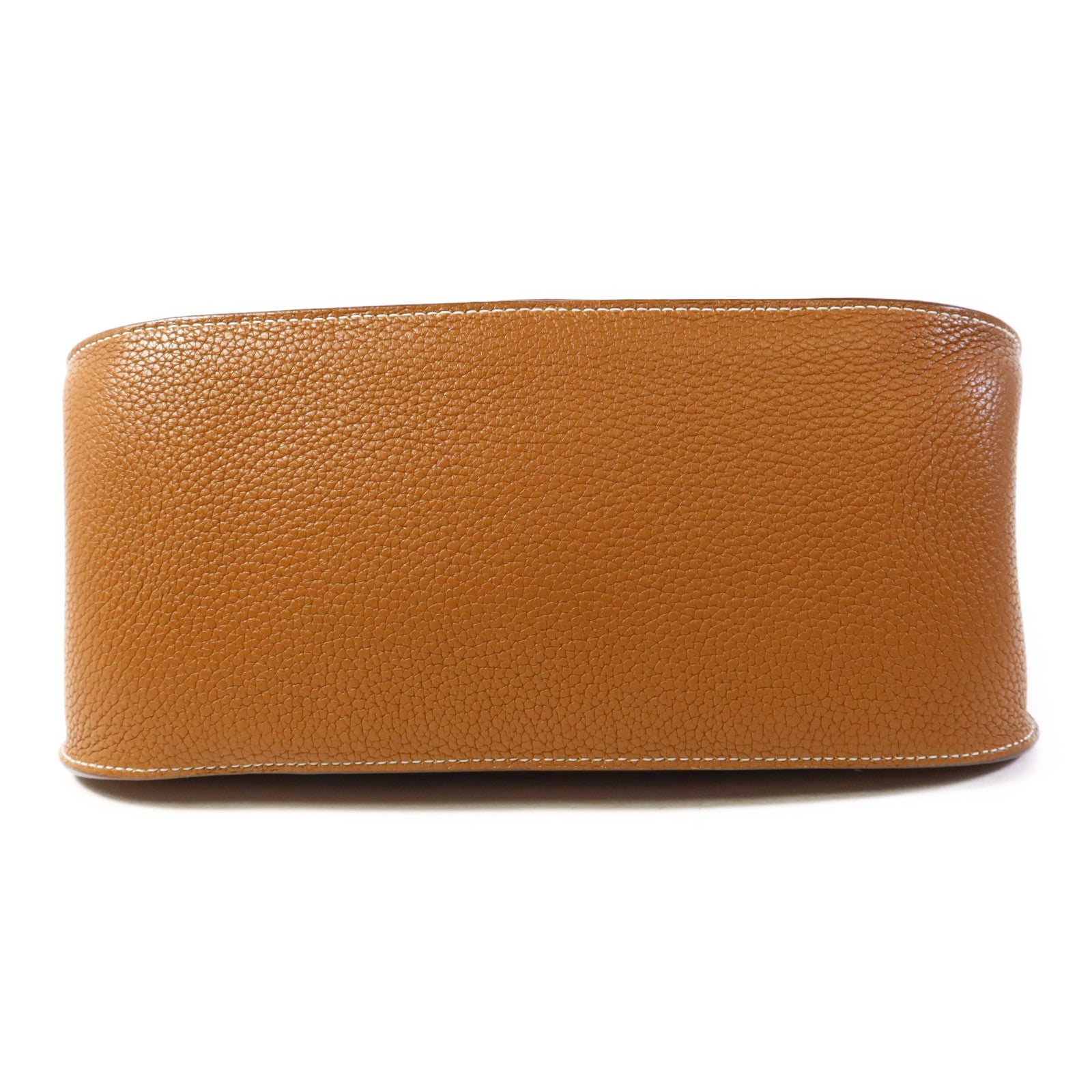 HERMES Clemence皮革Jypsiere 28銀扣肩背袋Gold