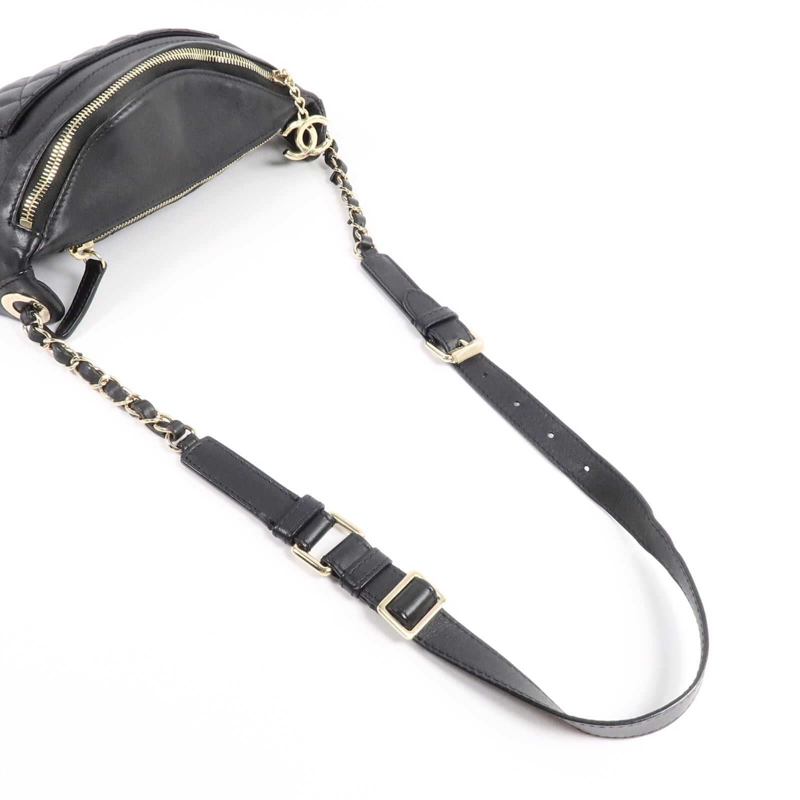 CHANEL 羊皮皮革Chain Belt Bag腰包
