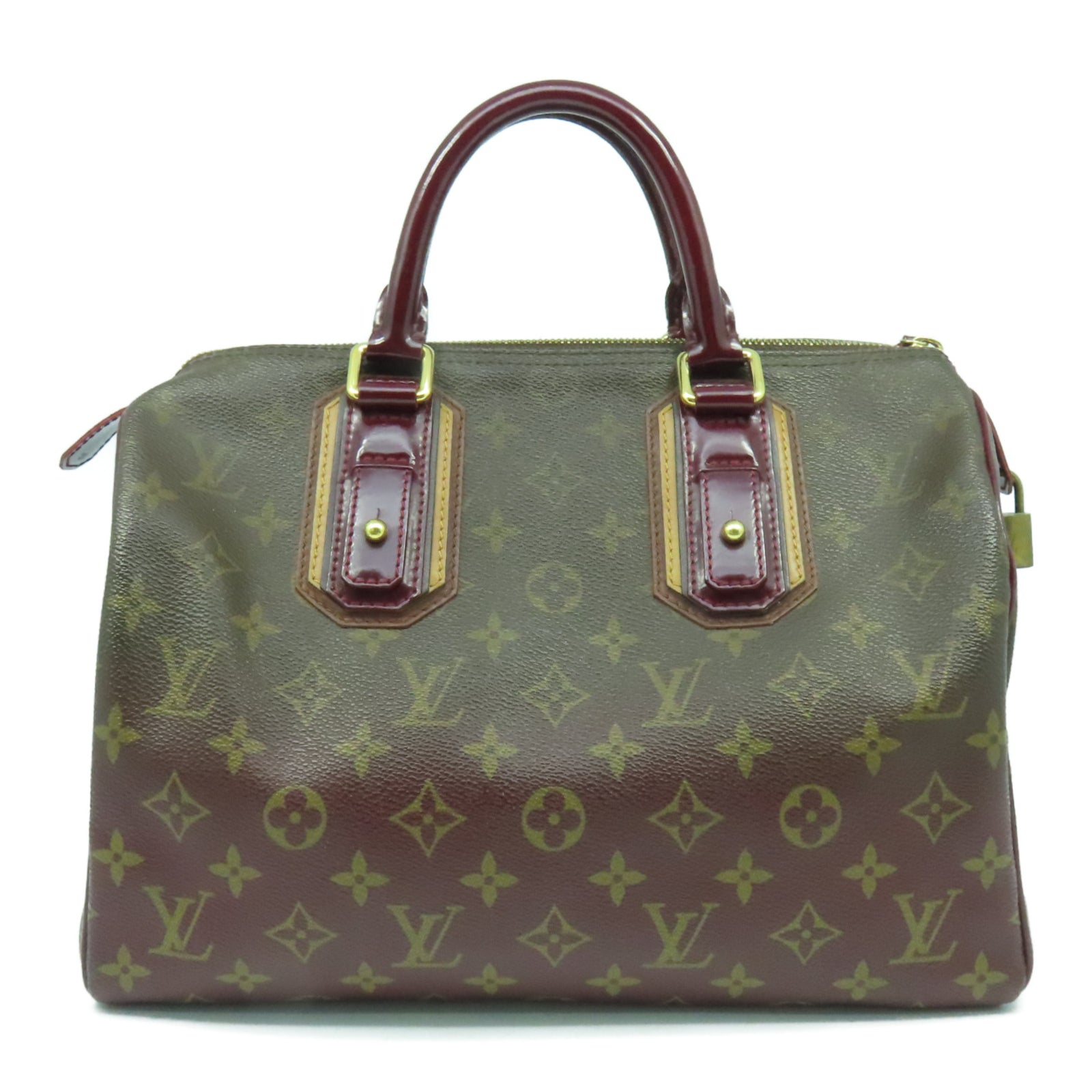 LOUIS VUITTON 【清倉大減價】Monogram Speedy Mirage金扣手挽袋啡色/紫色