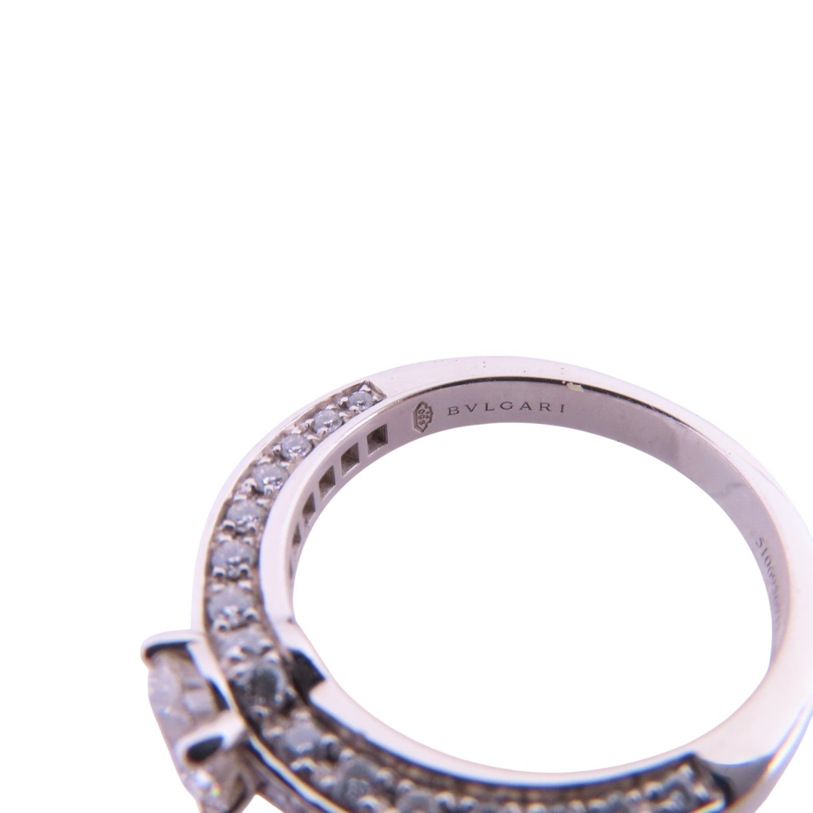 BVLGARI PT950鉑金Diamond Ring戒指US#4.5