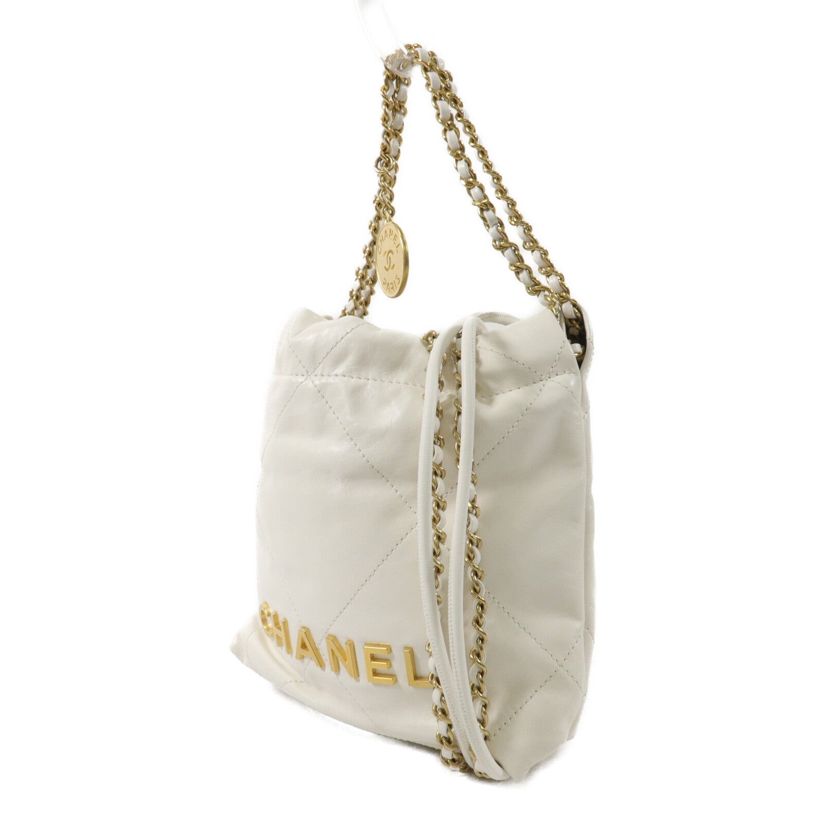 CHANEL 牛皮皮革Chanel 22 Mini鏈帶肩背袋