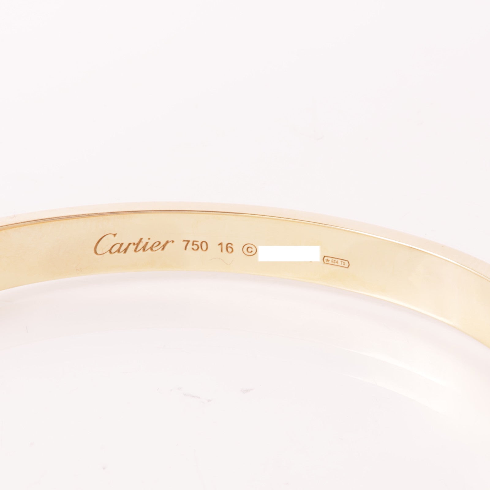 CARTIER 18K玫瑰金Love Bracelet手鐲Cartier#16