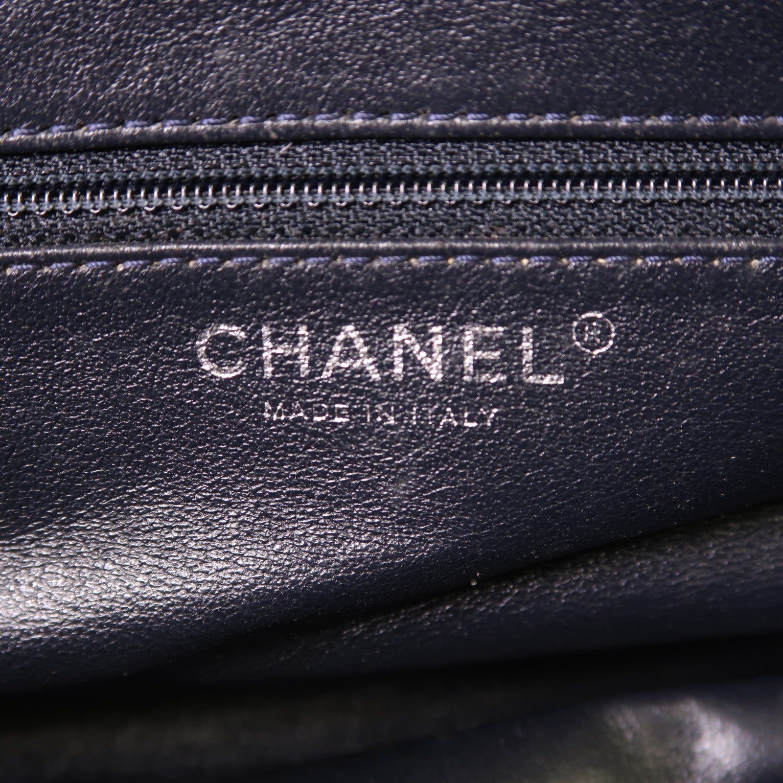 CHANEL 牛皮皮革Handbag銀扣手挽袋