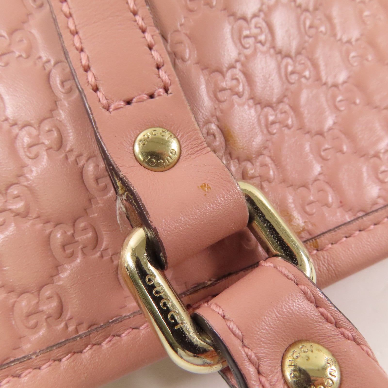 GUCCI 皮革Micro Guccissima Tote Bag金扣手挽袋