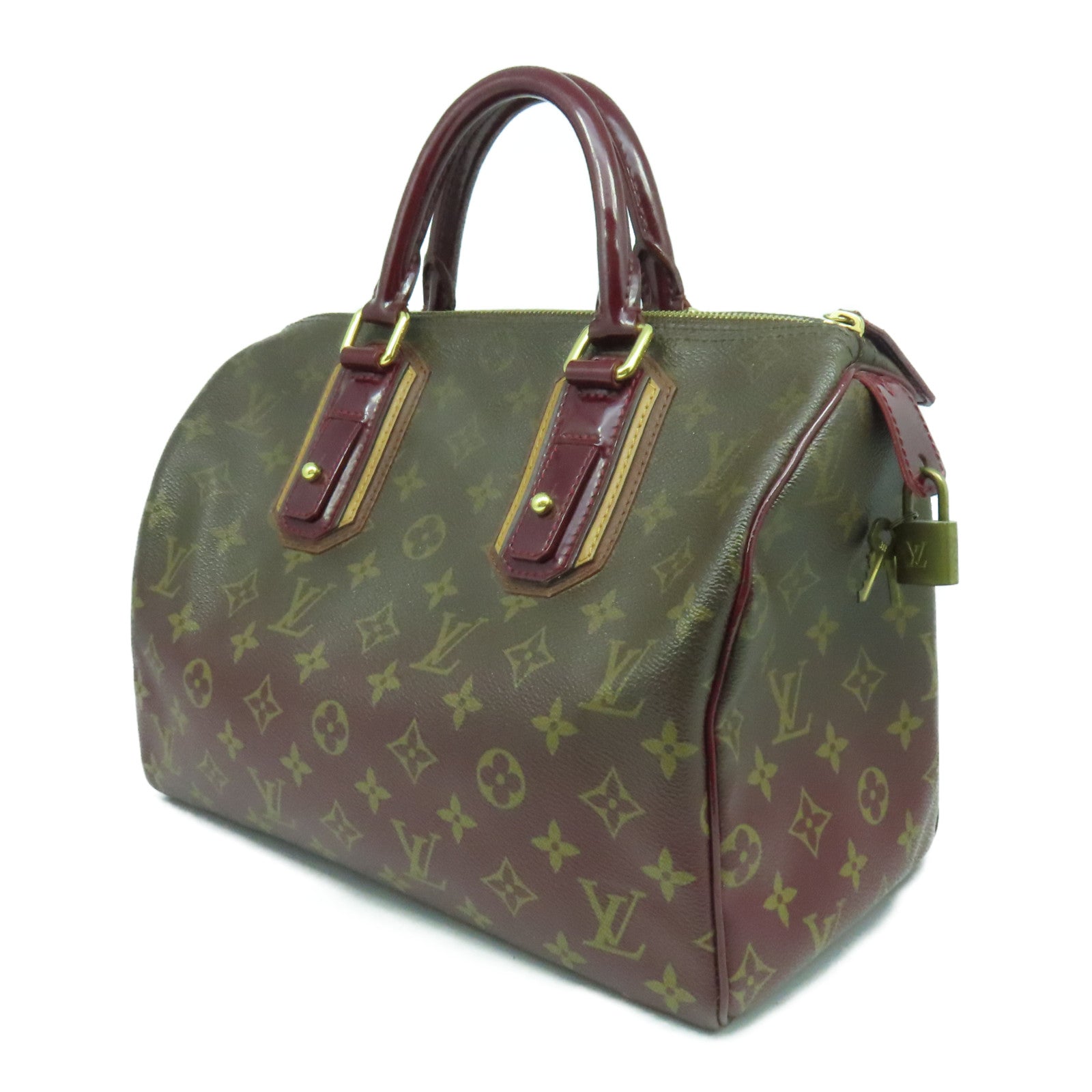LOUIS VUITTON 【清倉大減價】Monogram Speedy Mirage金扣手挽袋啡色/紫色