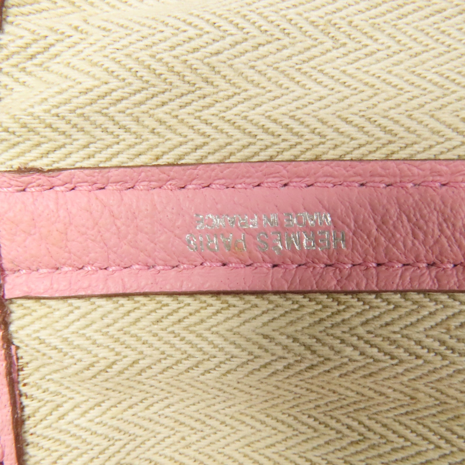 HERMES 【激減優惠】Negonda皮革Garden Party PM銀扣手挽袋Rose Sakura