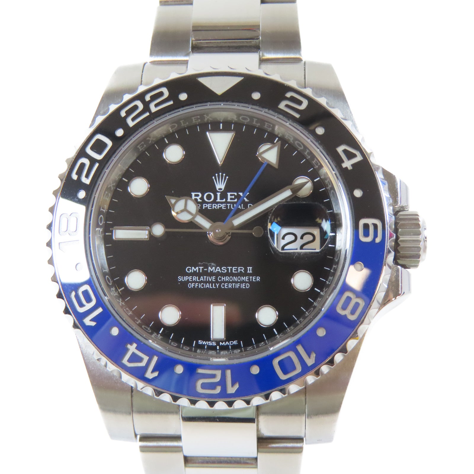 ROLEX GMT Master II Batman不鏽鋼手錶自動機芯黑色