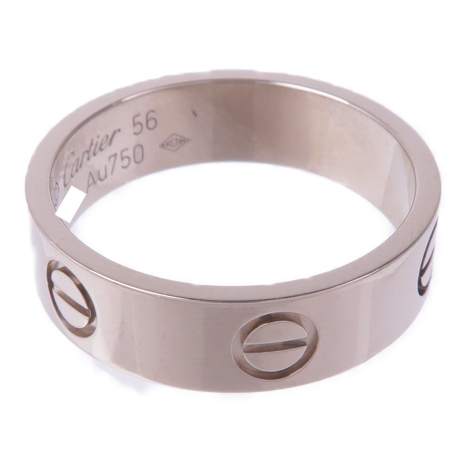 CARTIER 18K白金Love Ring戒指Cartier#56/US#7.5