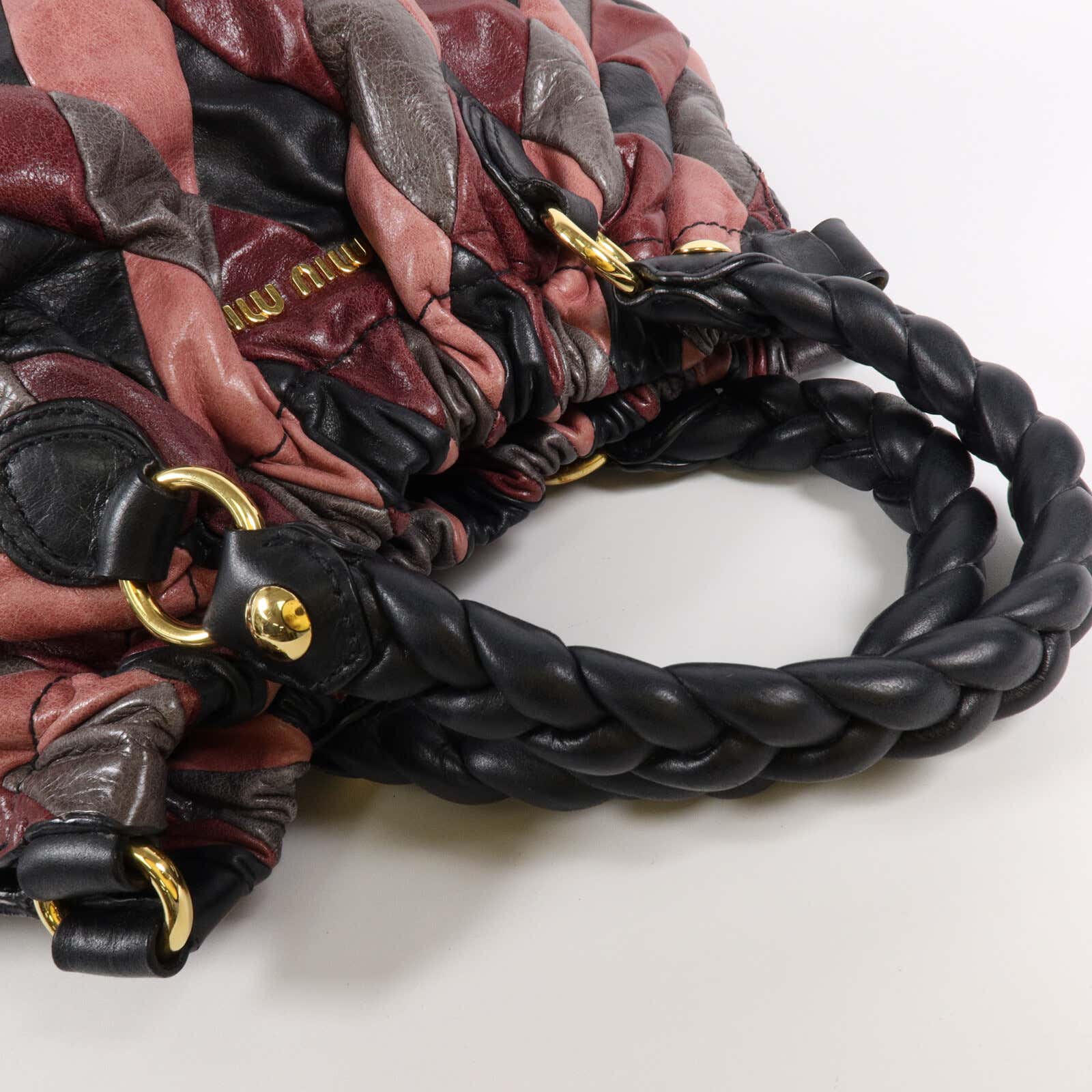 Miu Miu 牛皮皮革2 Way Shoulder手挽肩背兩用袋