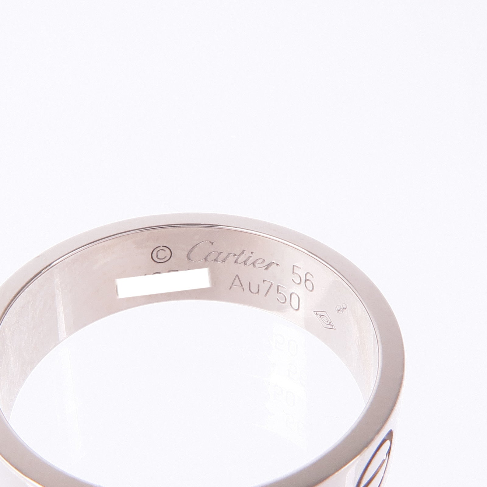 CARTIER 18K白金Love Ring戒指Cartier#56/US#7.5