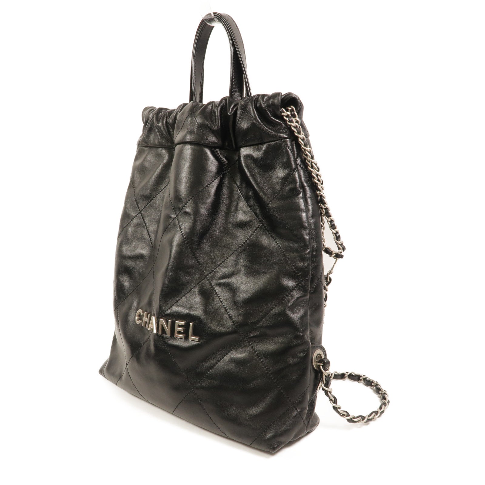 CHANEL 牛皮皮革Chanel 22 Backpack鏈帶背包