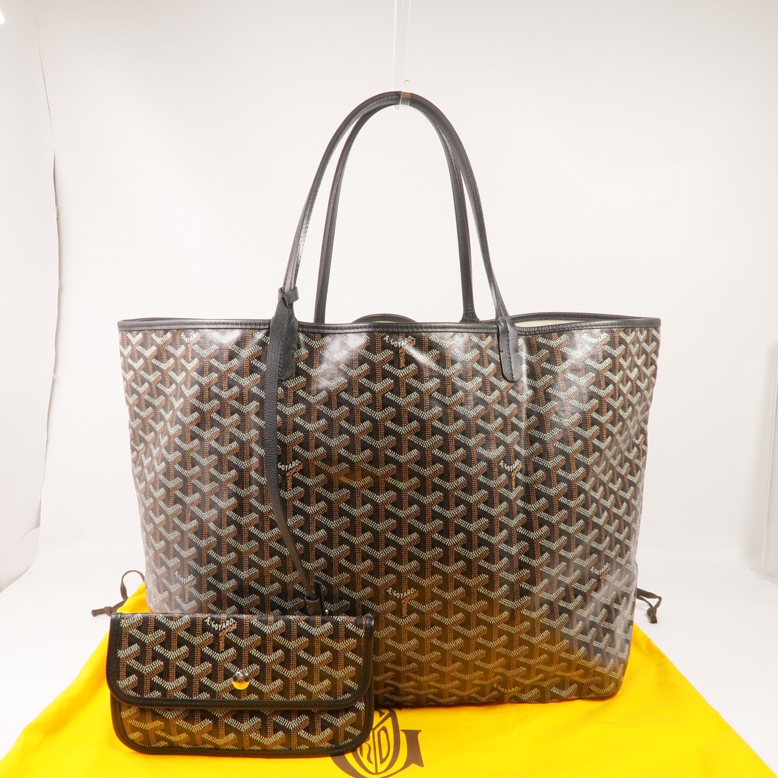 GOYARD 塗層帆布Saint Louis GM銀扣手挽袋