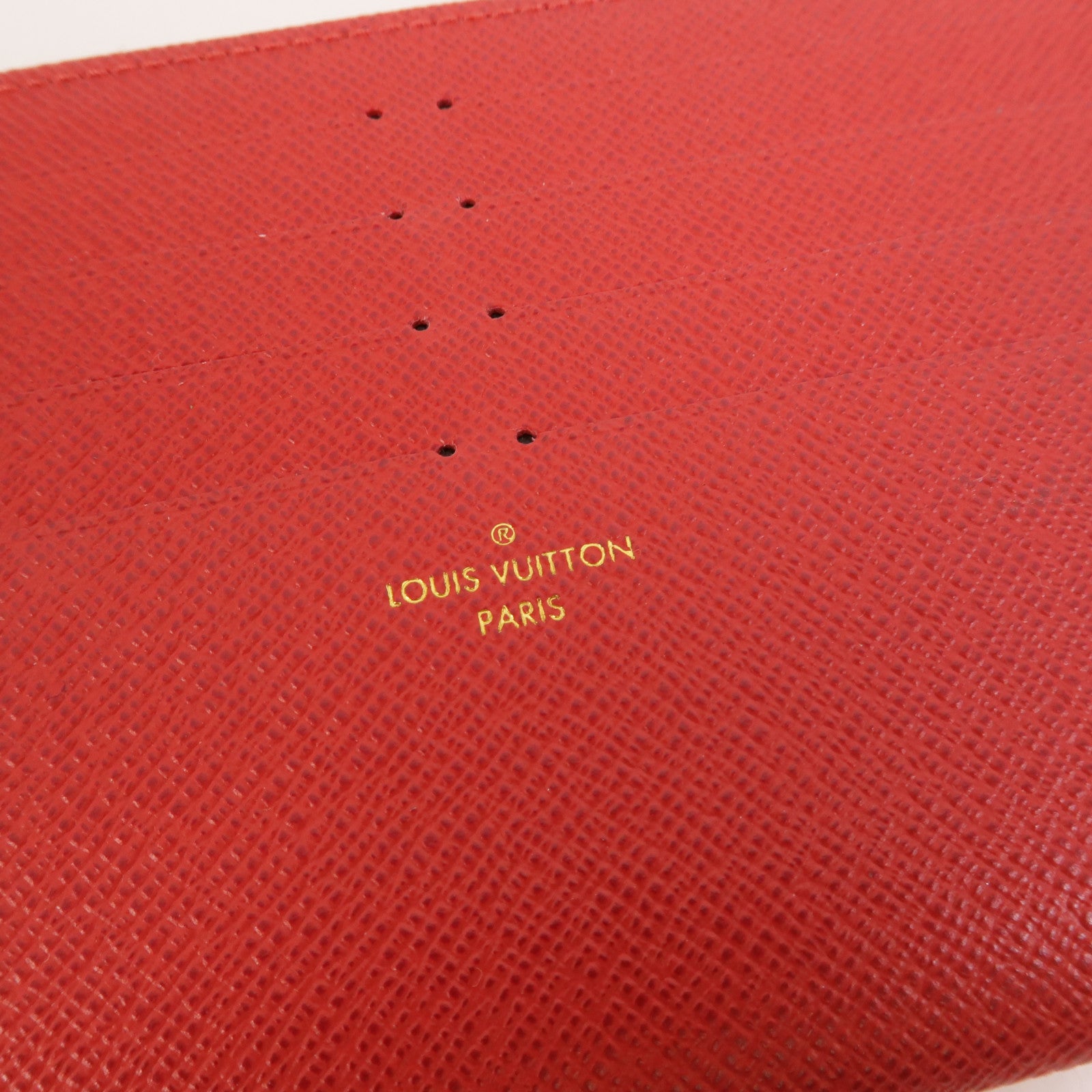 LOUIS VUITTON Damier Pochette Felicie金扣鏈帶肩背袋