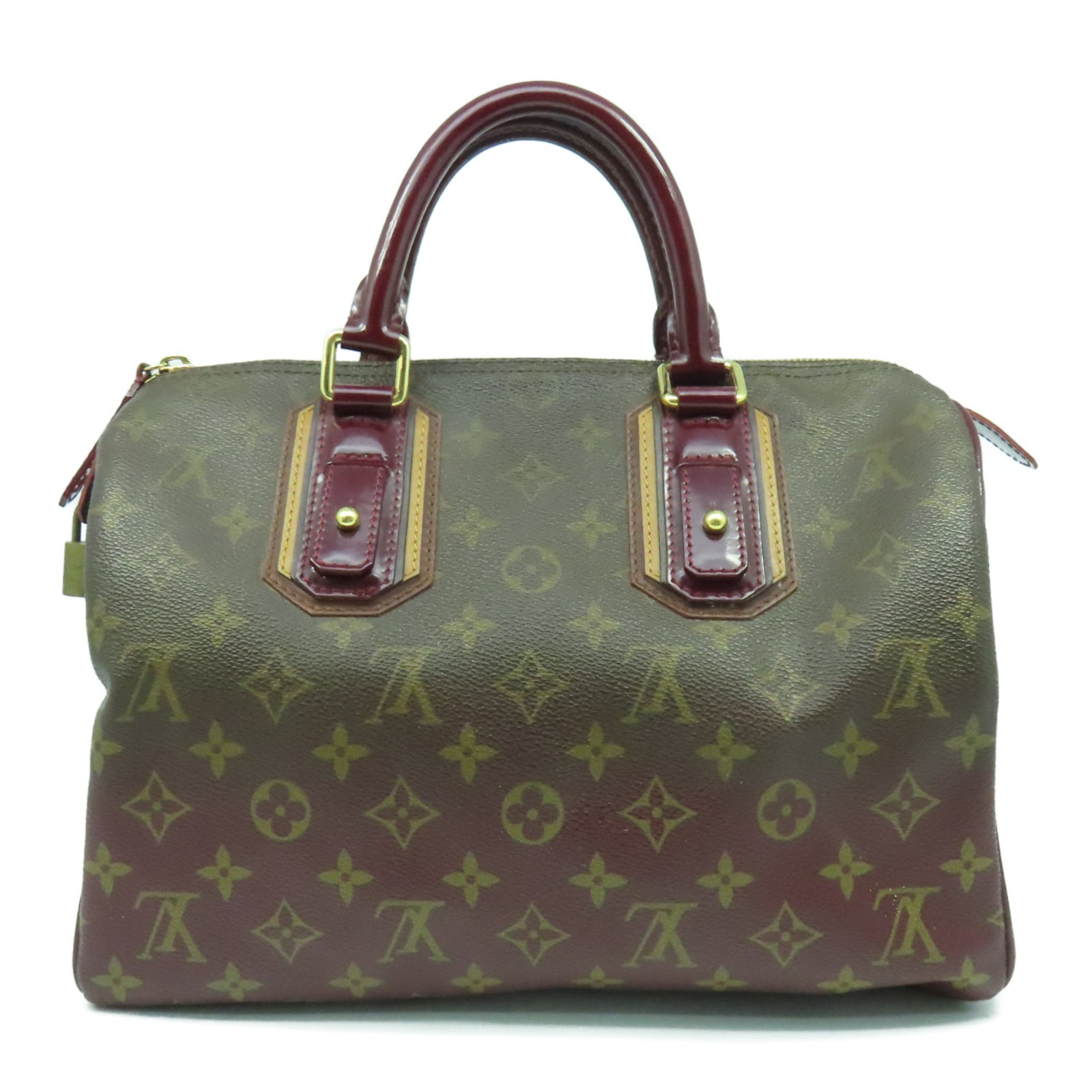 LOUIS VUITTON 【清倉大減價】Monogram Speedy Mirage金扣手挽袋啡色/紫色