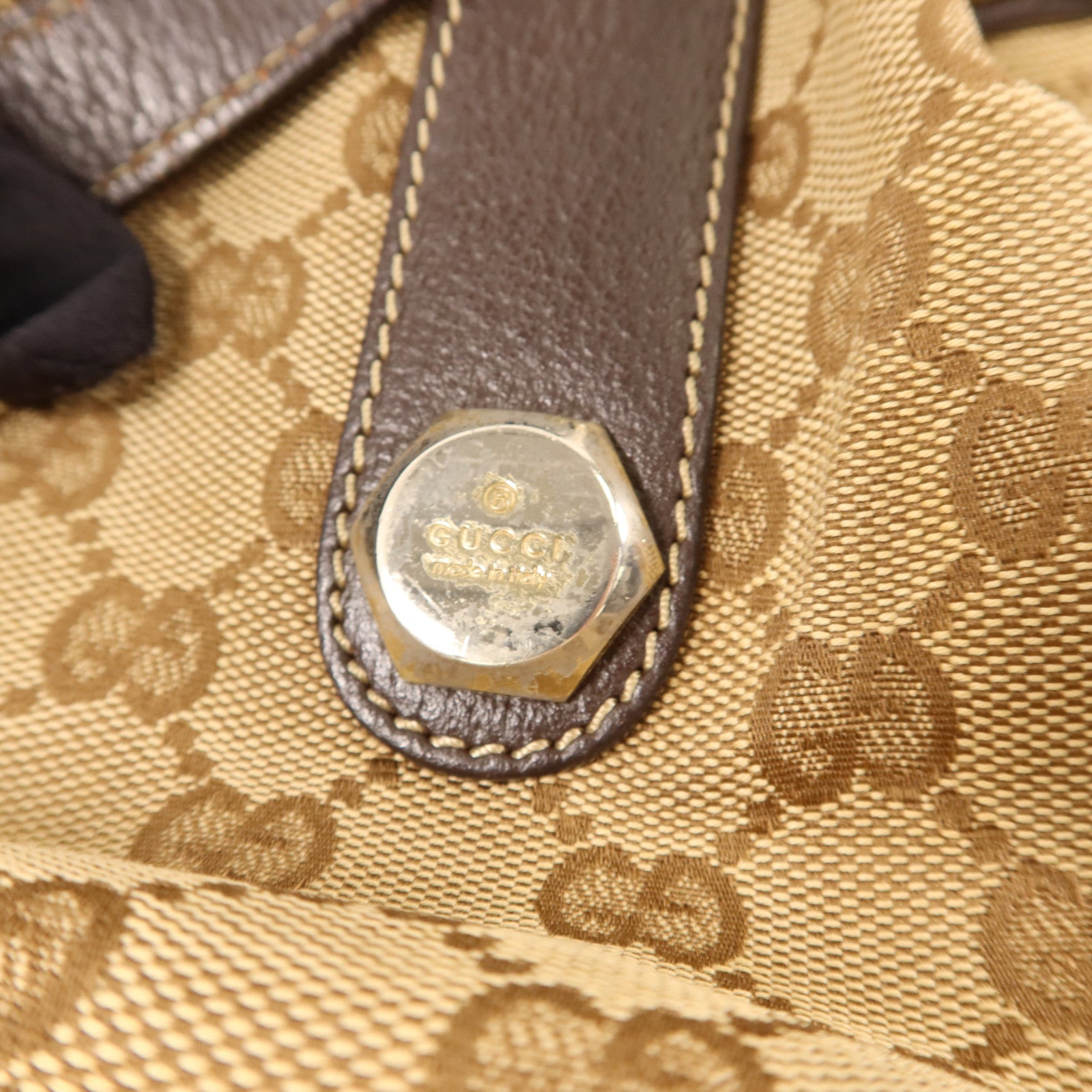 GUCCI 【激減優惠】帆布Charmy Boston Bag金扣肩背袋