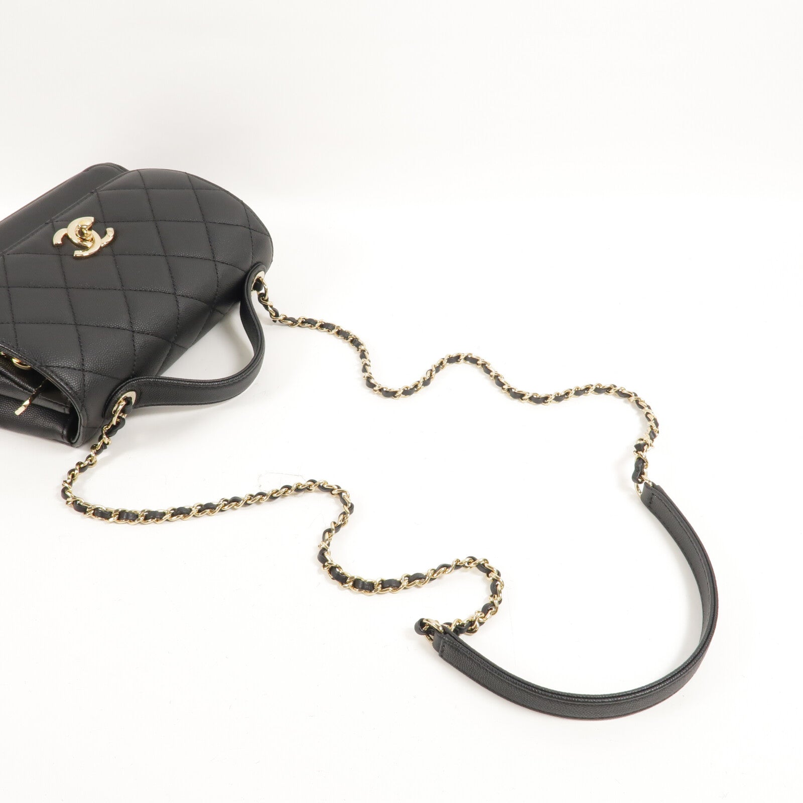 CHANEL 牛皮皮革Mini Business Affinity手挽肩背兩用袋