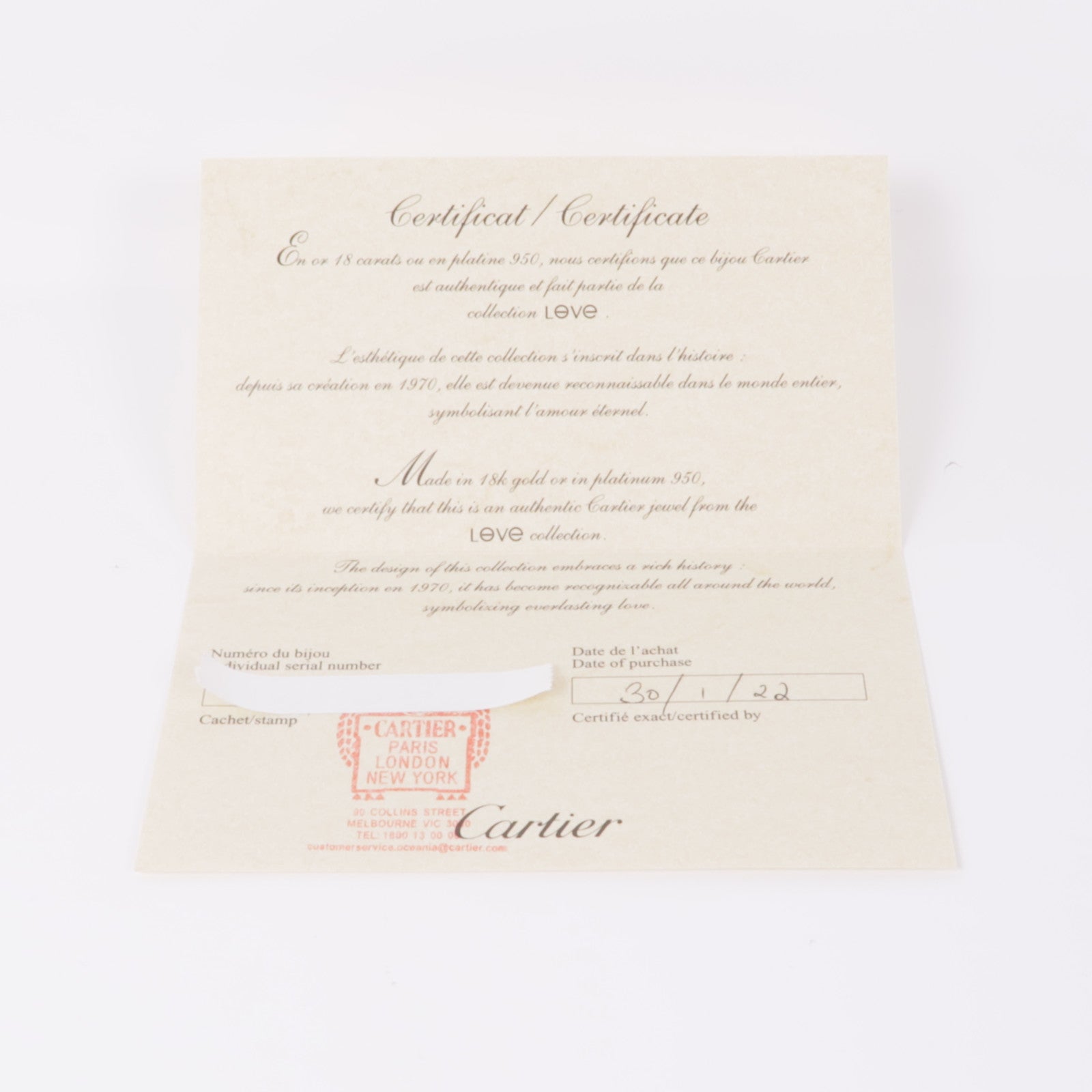 CARTIER 【激減優惠】18K白金Love Bracelet Diamond鑽石手鐲Cartier#16