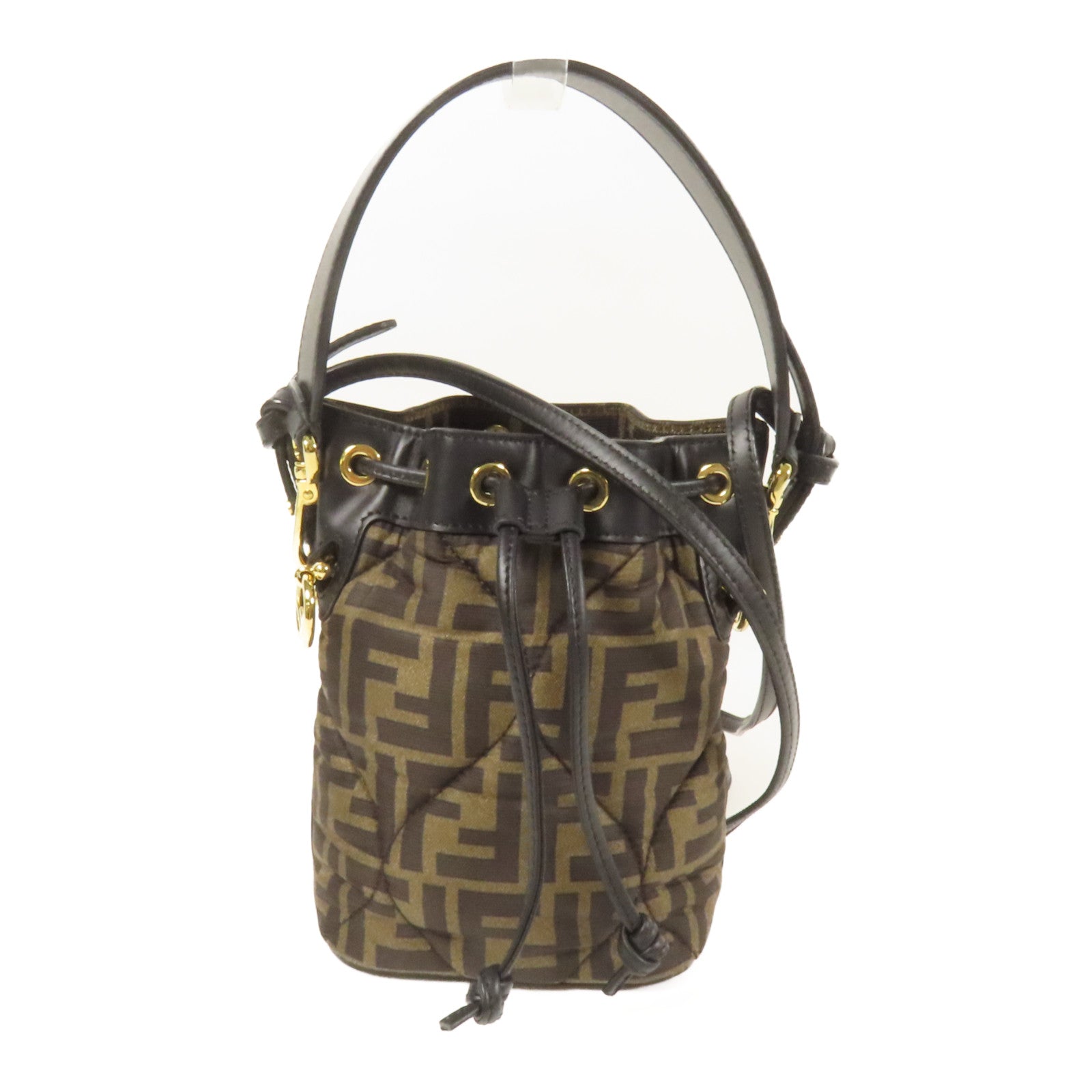 FENDI 帆布Mon Tresor金扣手挽肩背兩用袋