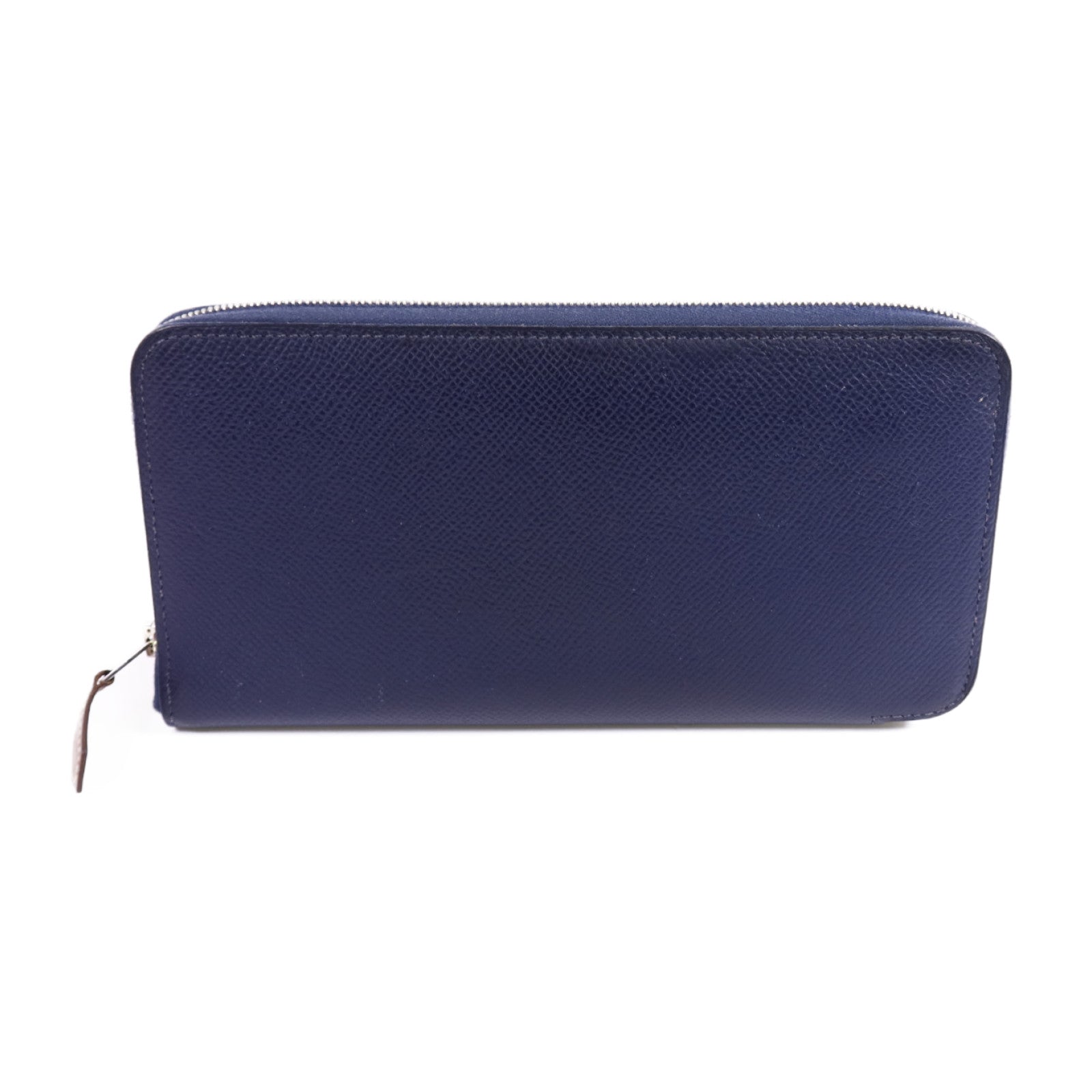 HERMES Epsom皮革Silk'In Classique Long Wallet銀扣拉鏈長錢包
