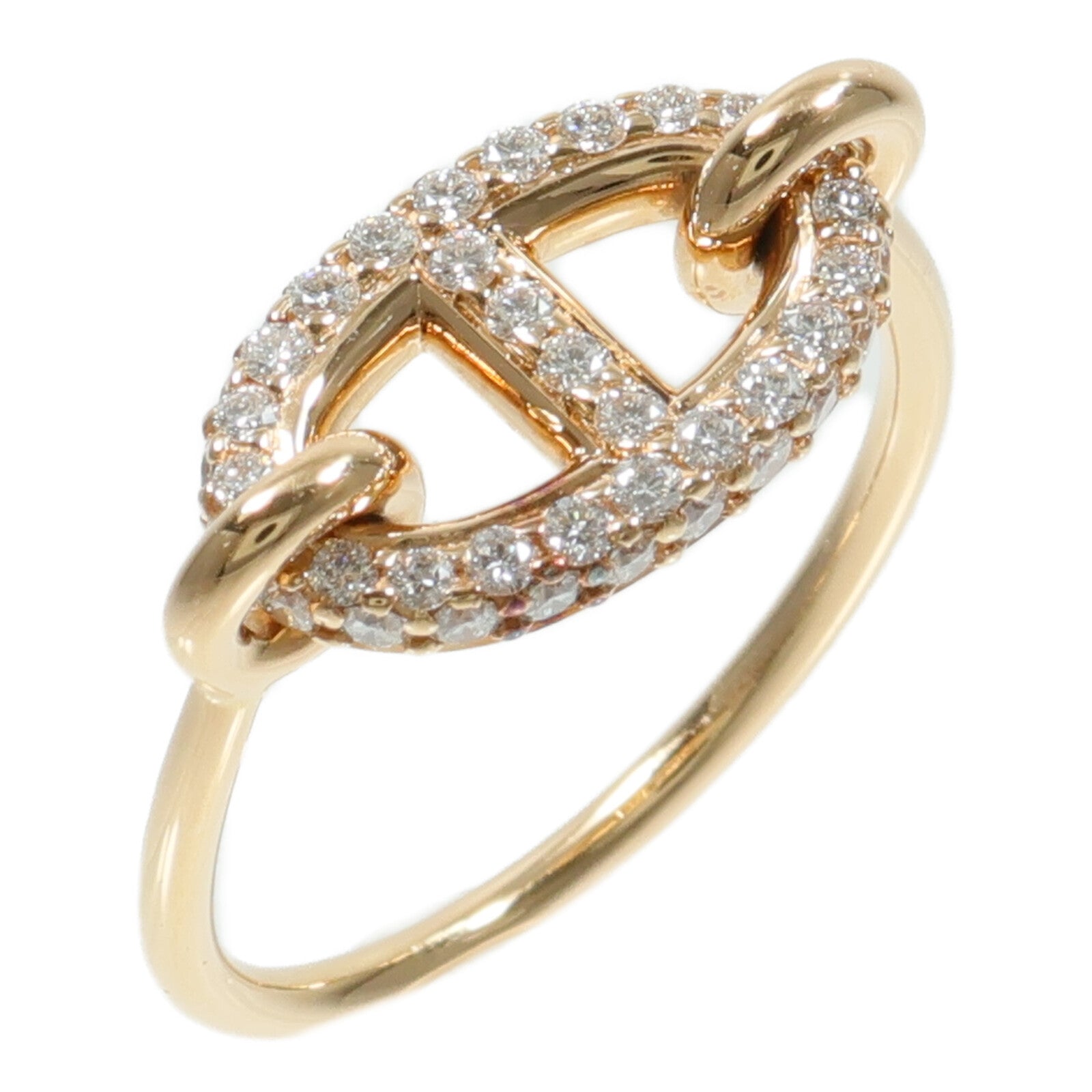 HERMES 18K玫瑰金Farandole Ring鑽石戒指