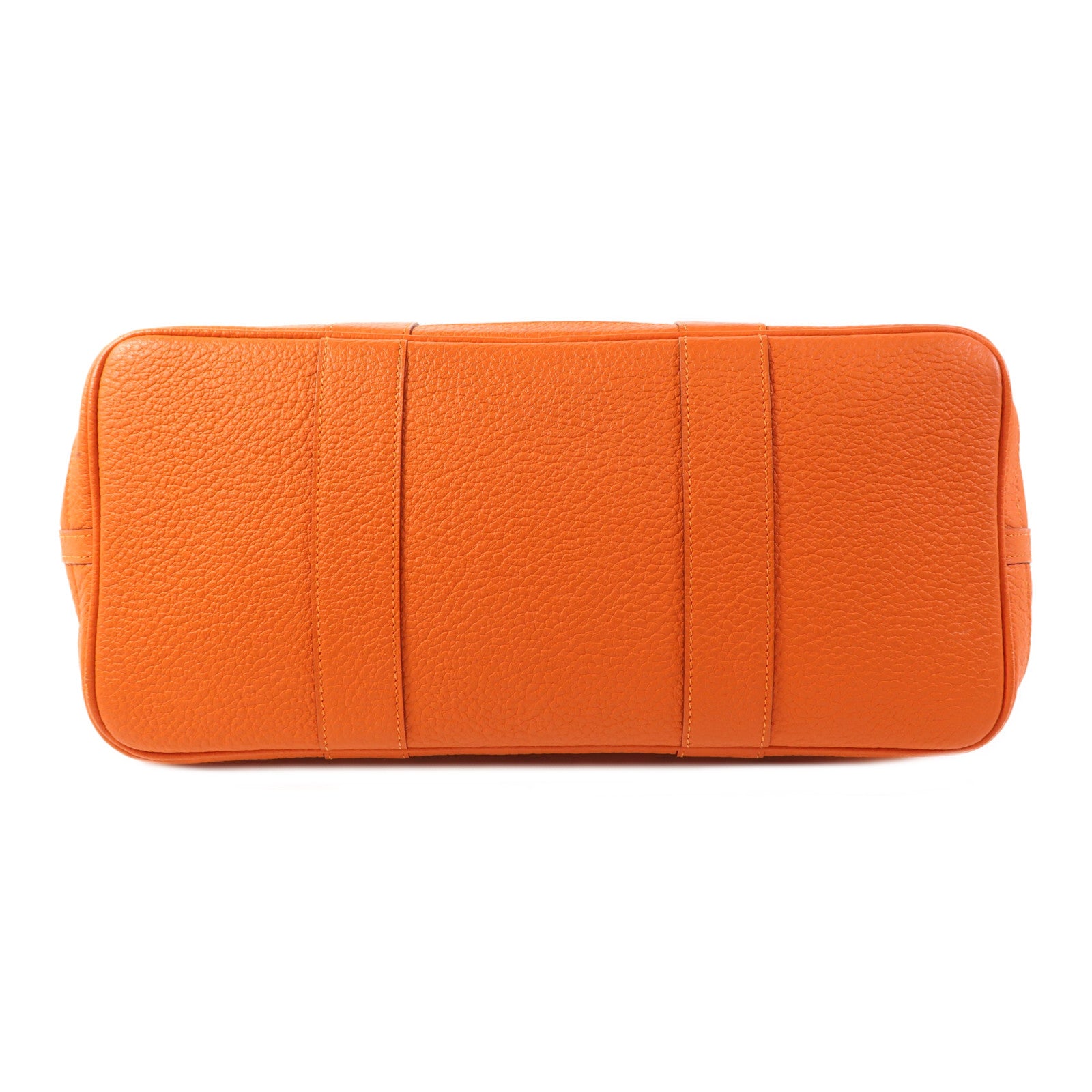 HERMES Negonda皮革Garden Party PM銀扣手挽袋Feu