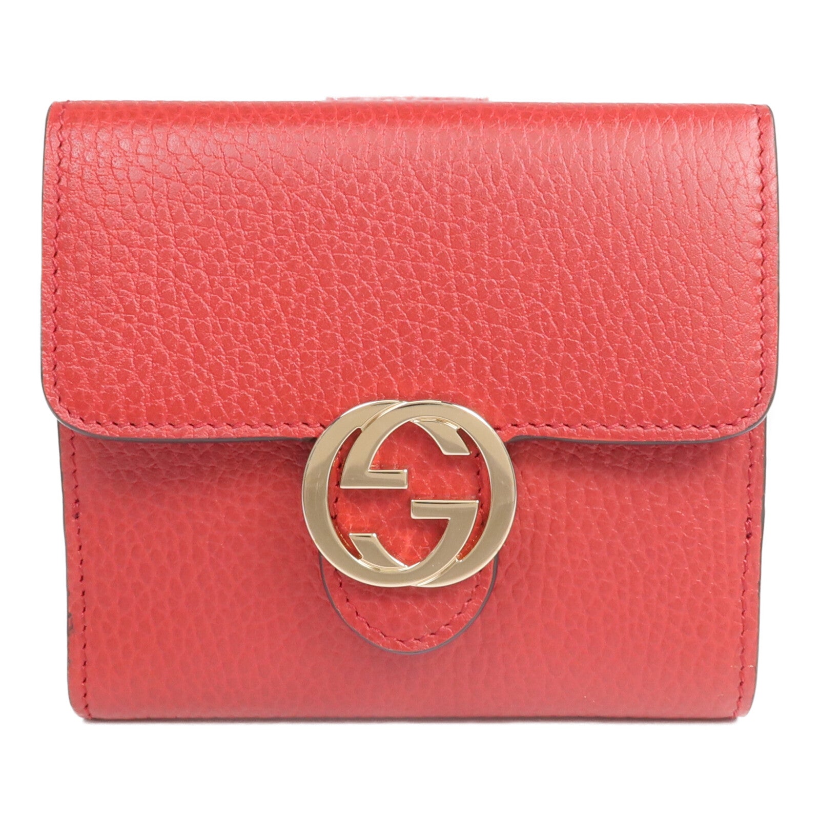 GUCCI 【激減優惠】牛皮皮革Wallet金扣錢包