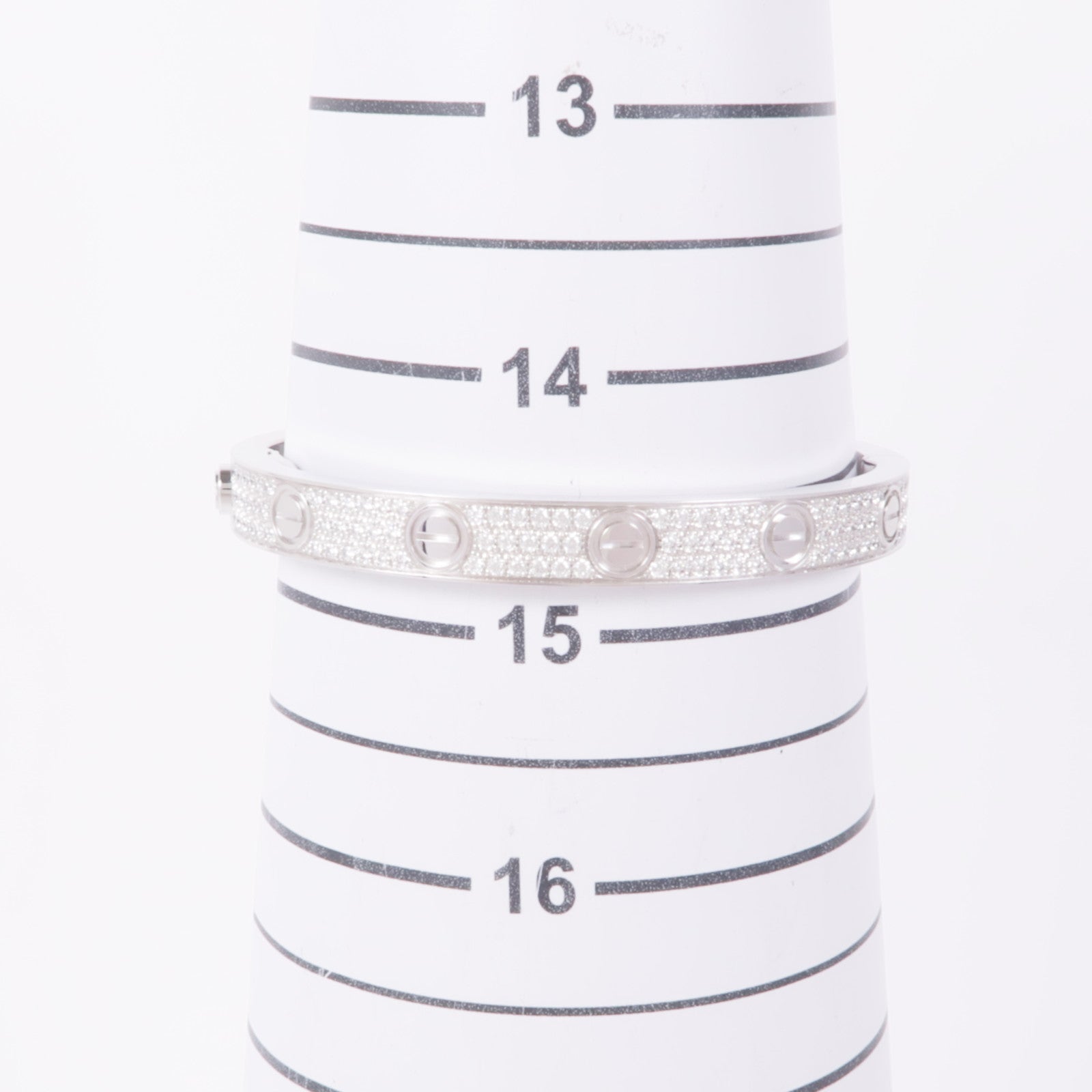 CARTIER 18K白金Love Bracelet Diamond鑽石手鐲Cartier#16