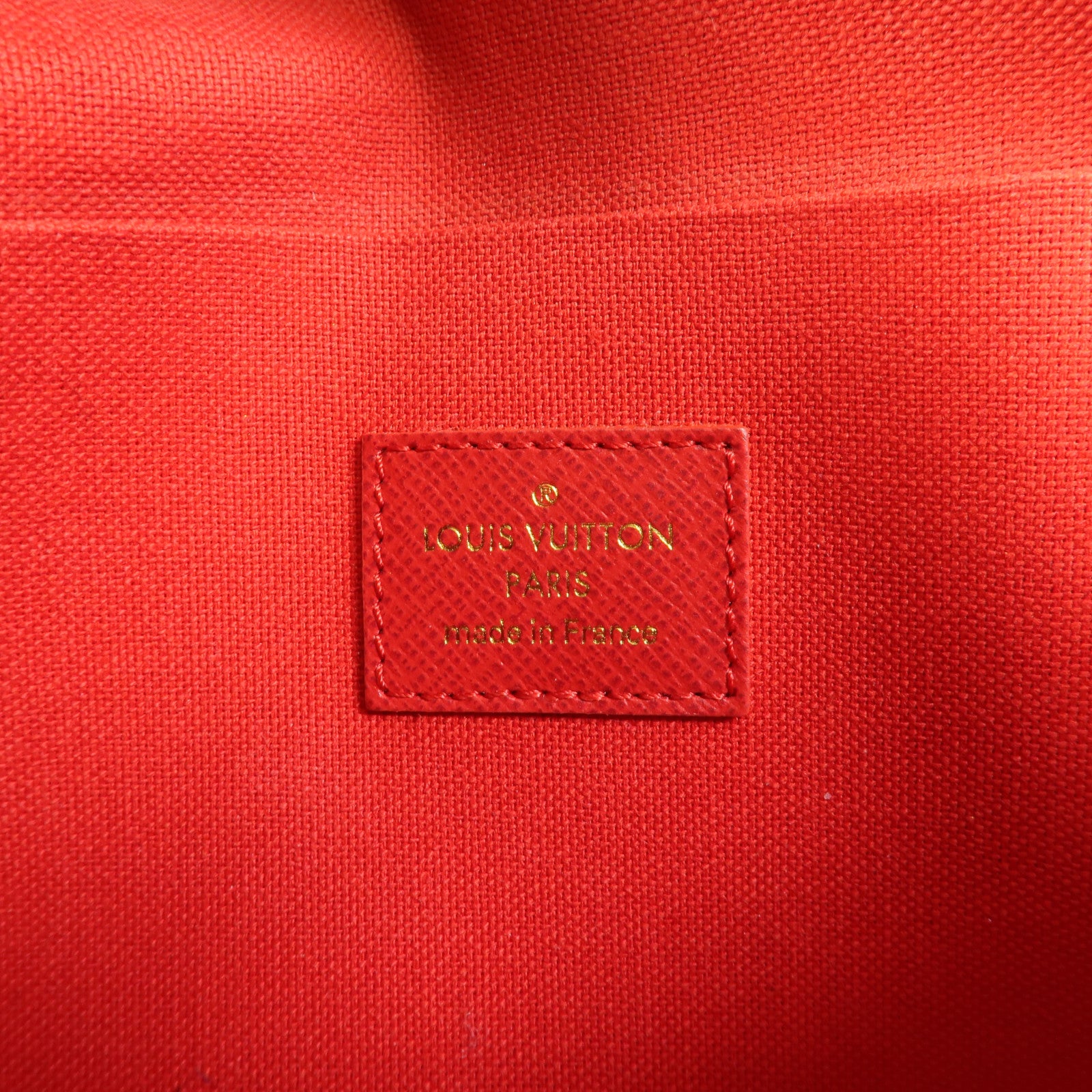 LOUIS VUITTON Damier Pochette Felicie金扣鏈帶肩背袋