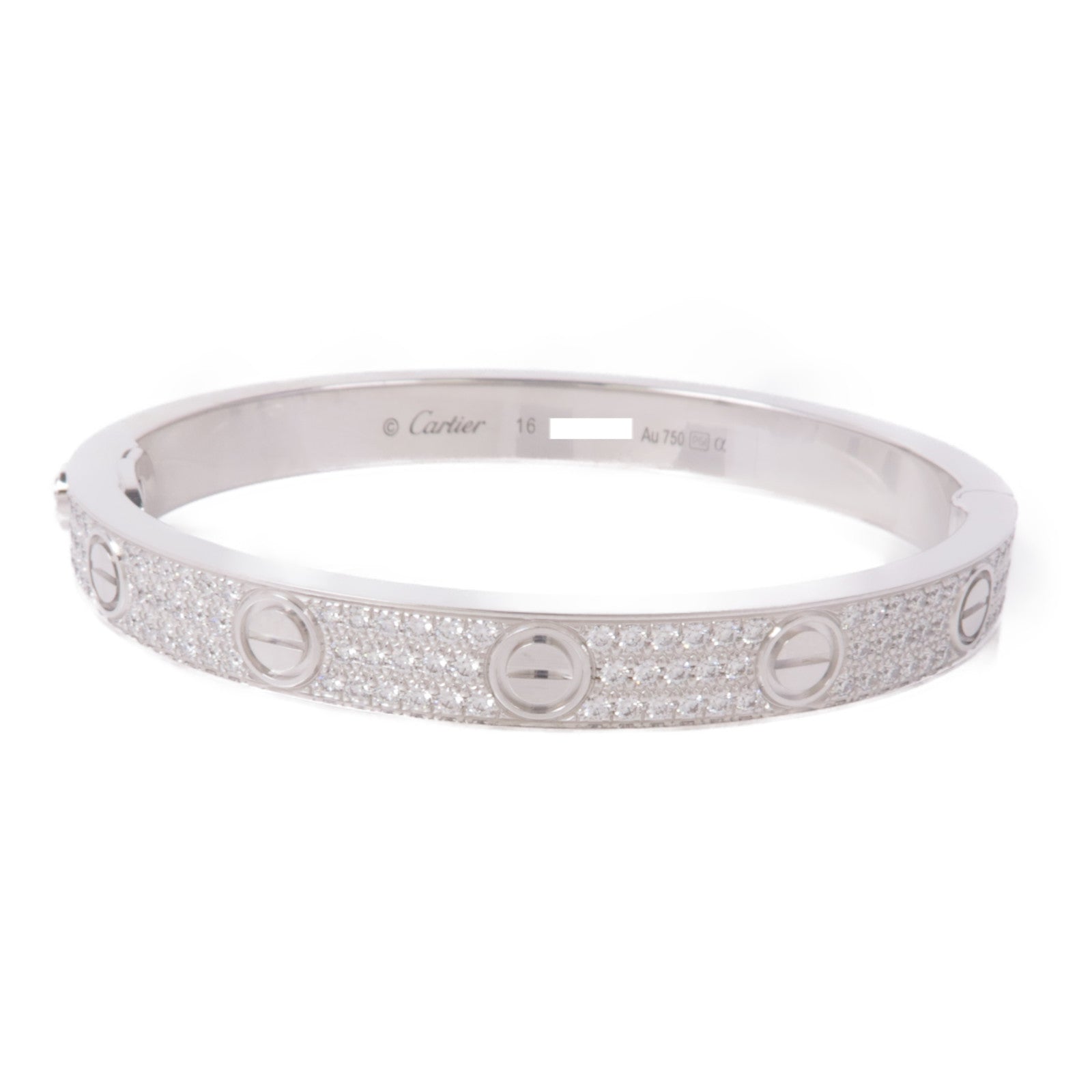CARTIER 18K白金Love Bracelet Diamond鑽石手鐲Cartier#16