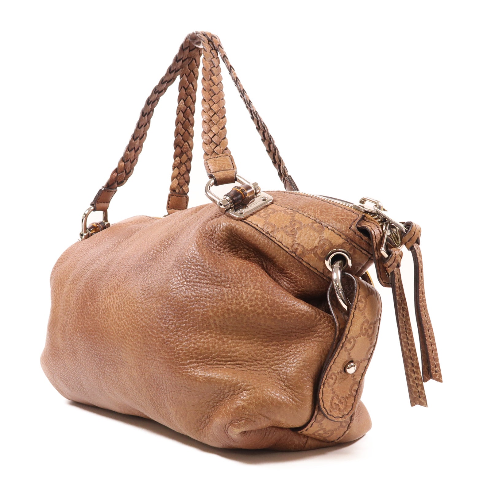 GUCCI 牛皮皮革Shoulder Bag銀扣肩背袋