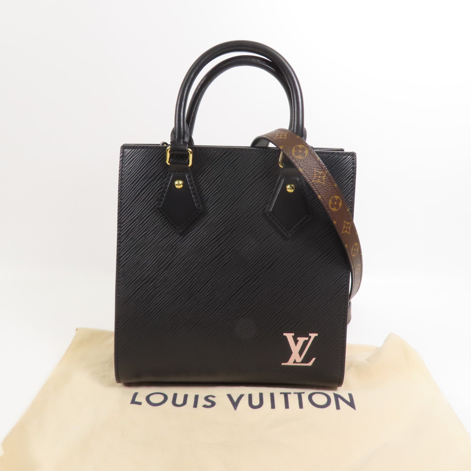 LOUIS VUITTON Epi Sac Plat BB金扣手挽肩背兩用袋