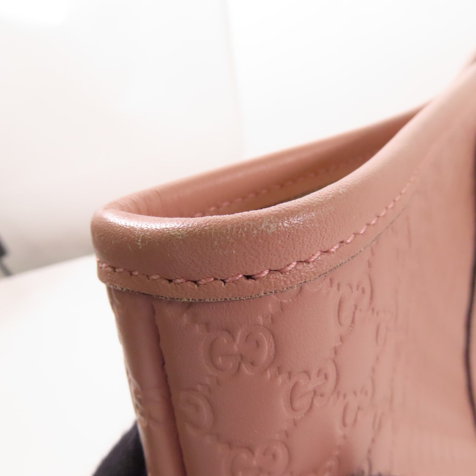 GUCCI 皮革Micro Guccissima Tote Bag金扣手挽袋
