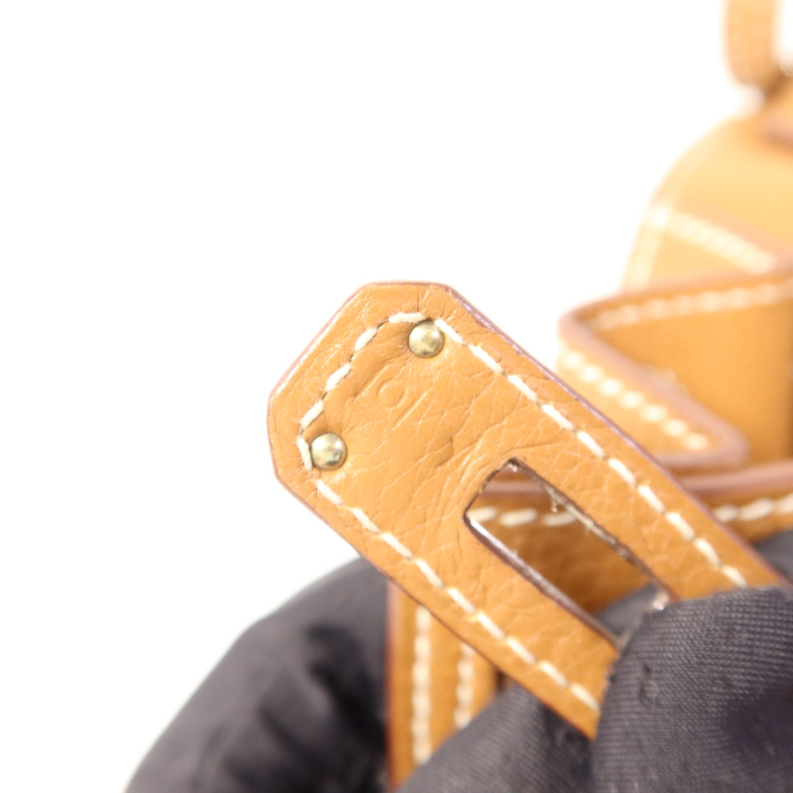HERMES Clemence皮革Jypsiere 28銀扣肩背袋Gold
