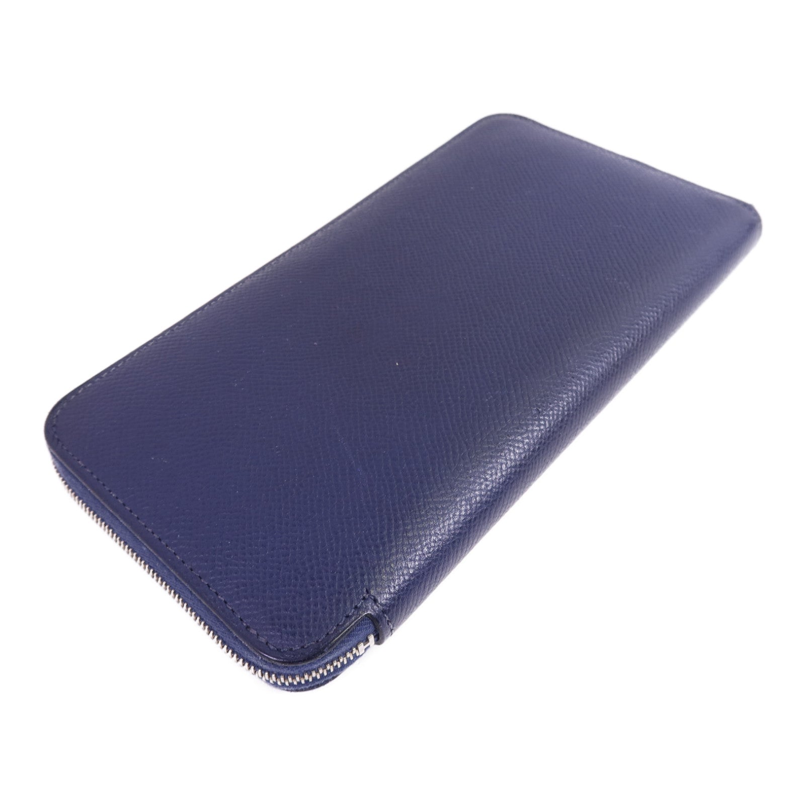 HERMES Epsom皮革Silk'In Classique Long Wallet銀扣拉鏈長錢包