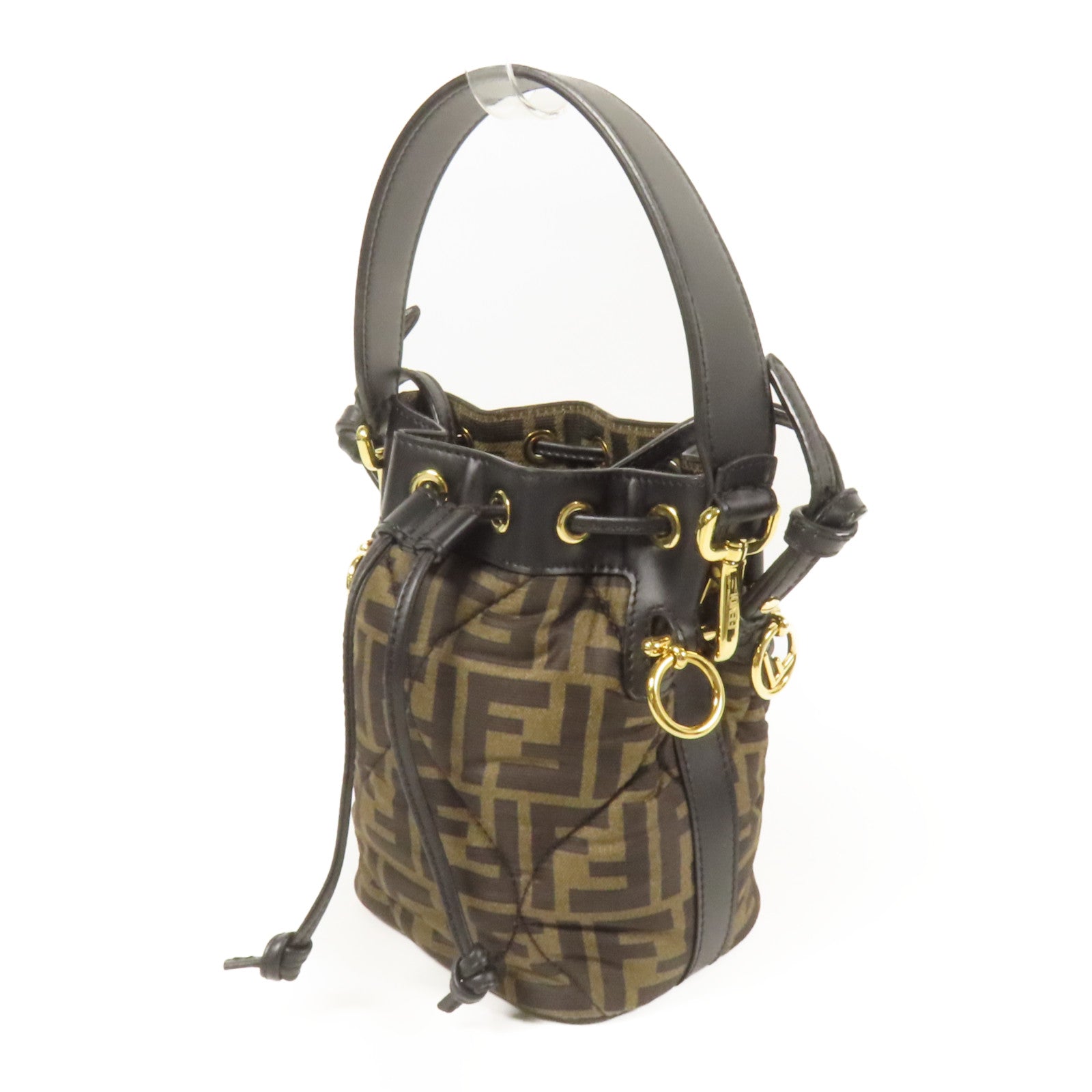 FENDI 帆布Mon Tresor金扣手挽肩背兩用袋