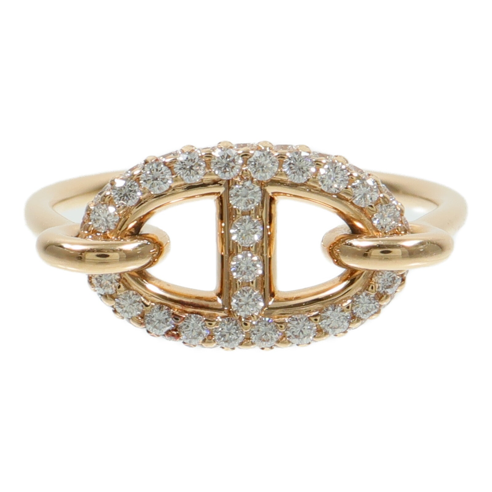 HERMES 18K玫瑰金Farandole Ring鑽石戒指