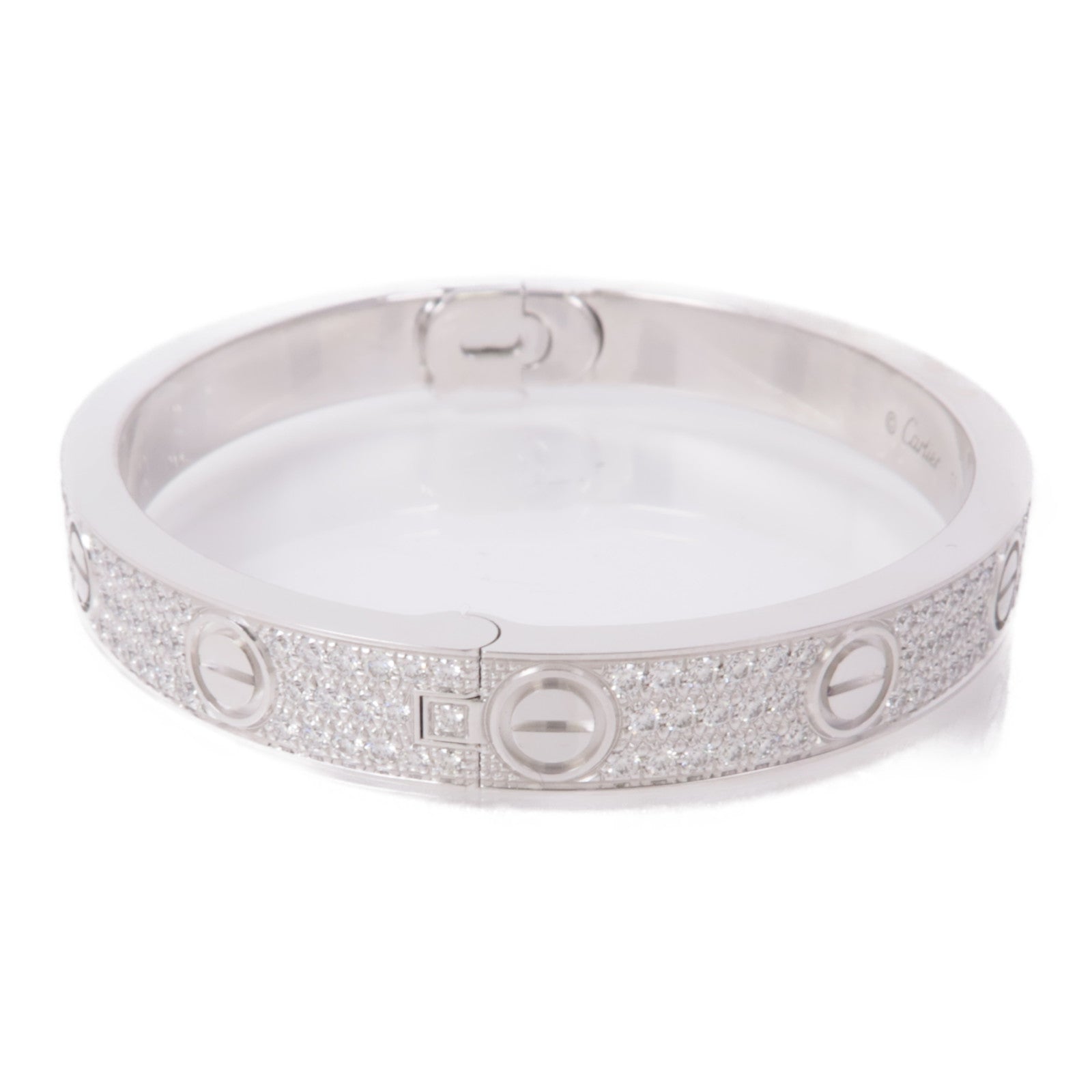 CARTIER 【激減優惠】18K白金Love Bracelet Diamond鑽石手鐲Cartier#16