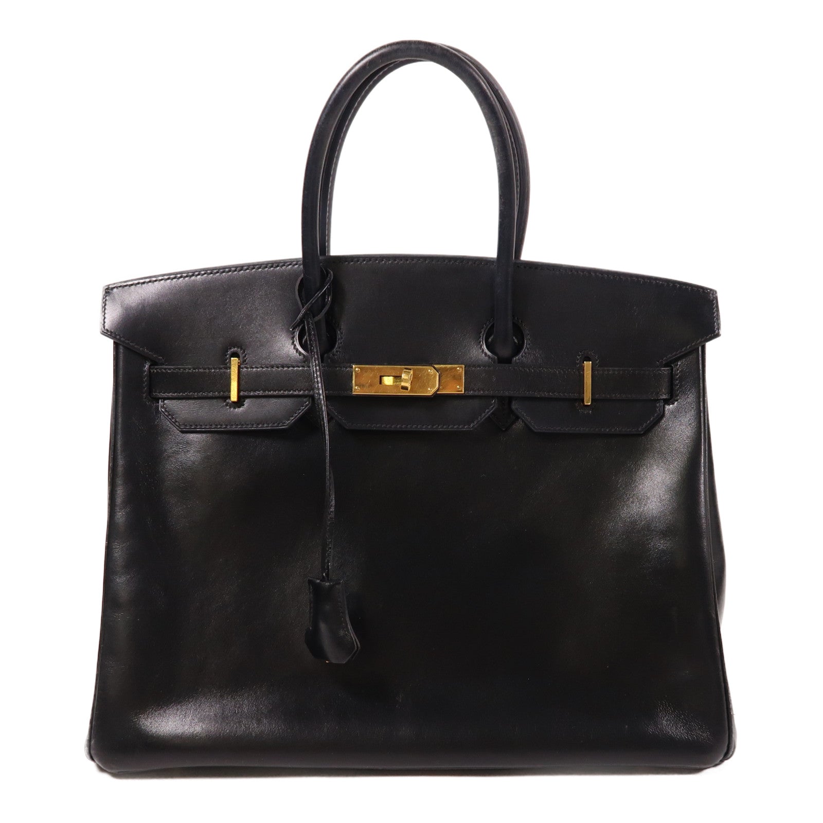 HERMES Box Calf皮革Birkin 35金扣手挽袋Noir