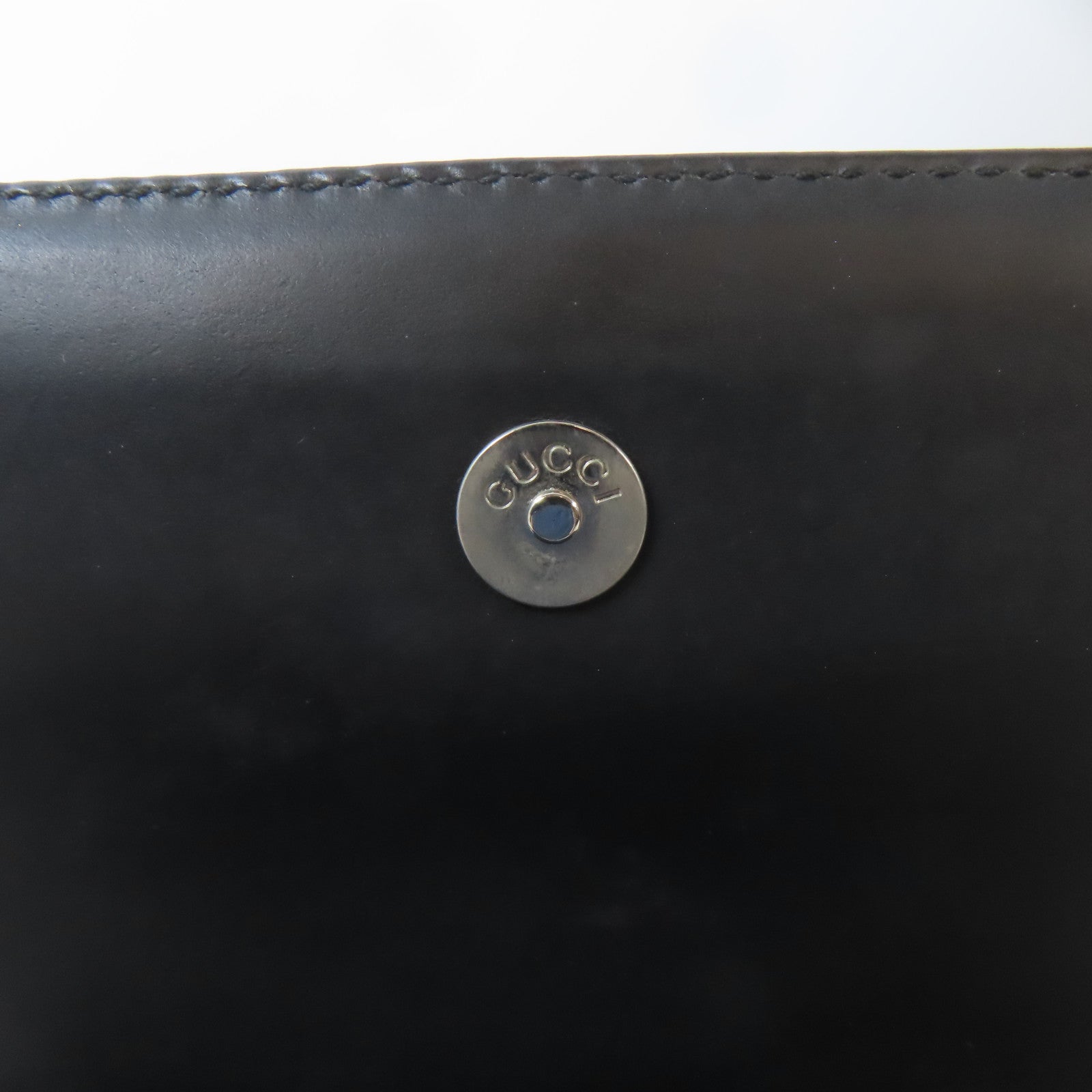 GUCCI 尼龍Shoulder Bag銀扣肩背袋黑色