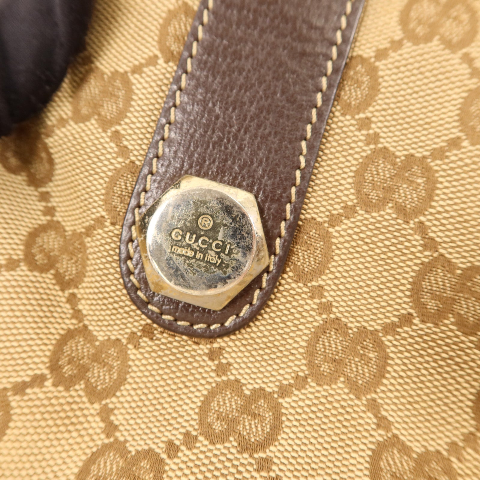 GUCCI 【激減優惠】帆布Charmy Boston Bag金扣肩背袋