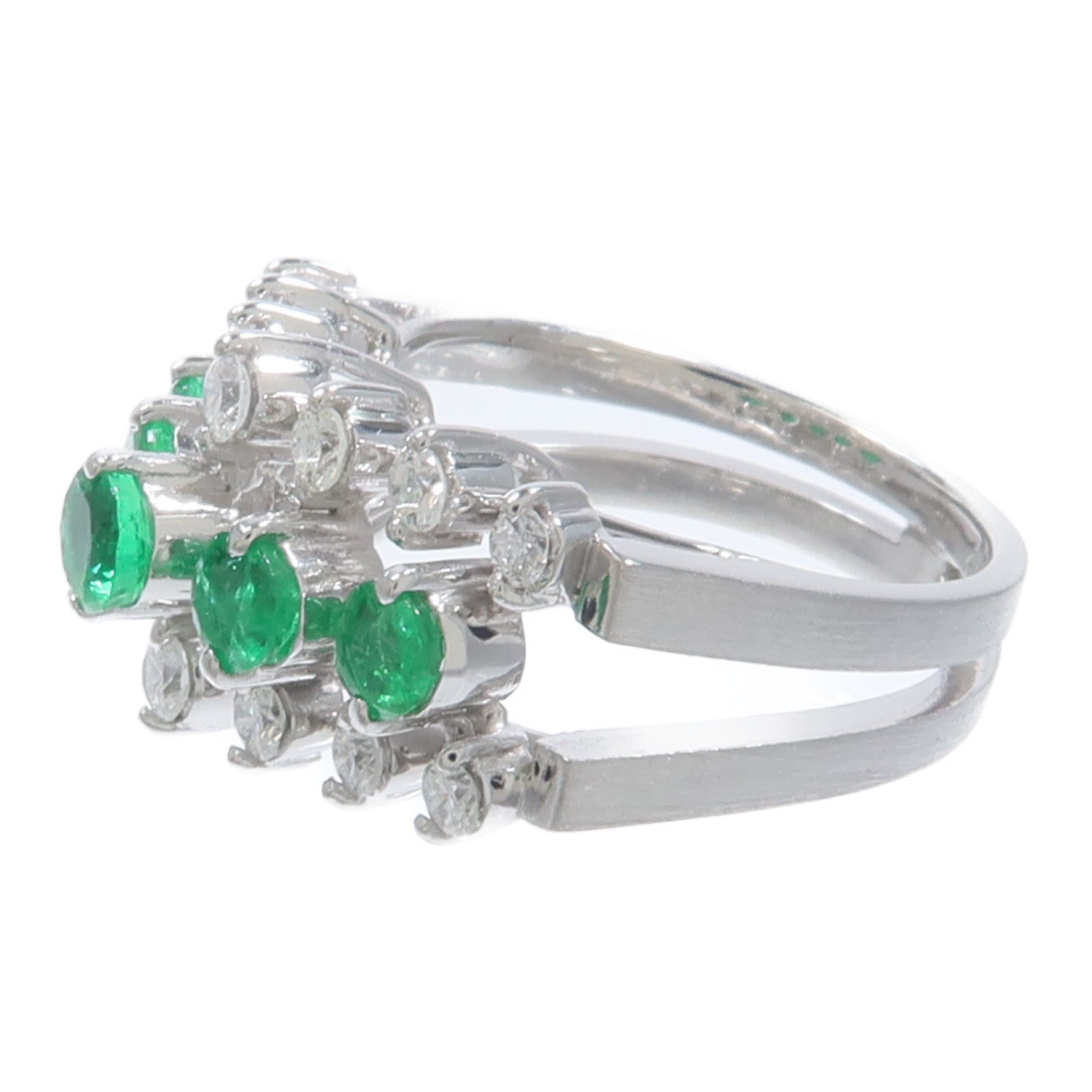 JEWELRY 14K白金Emerald Ring綠寶石戒指