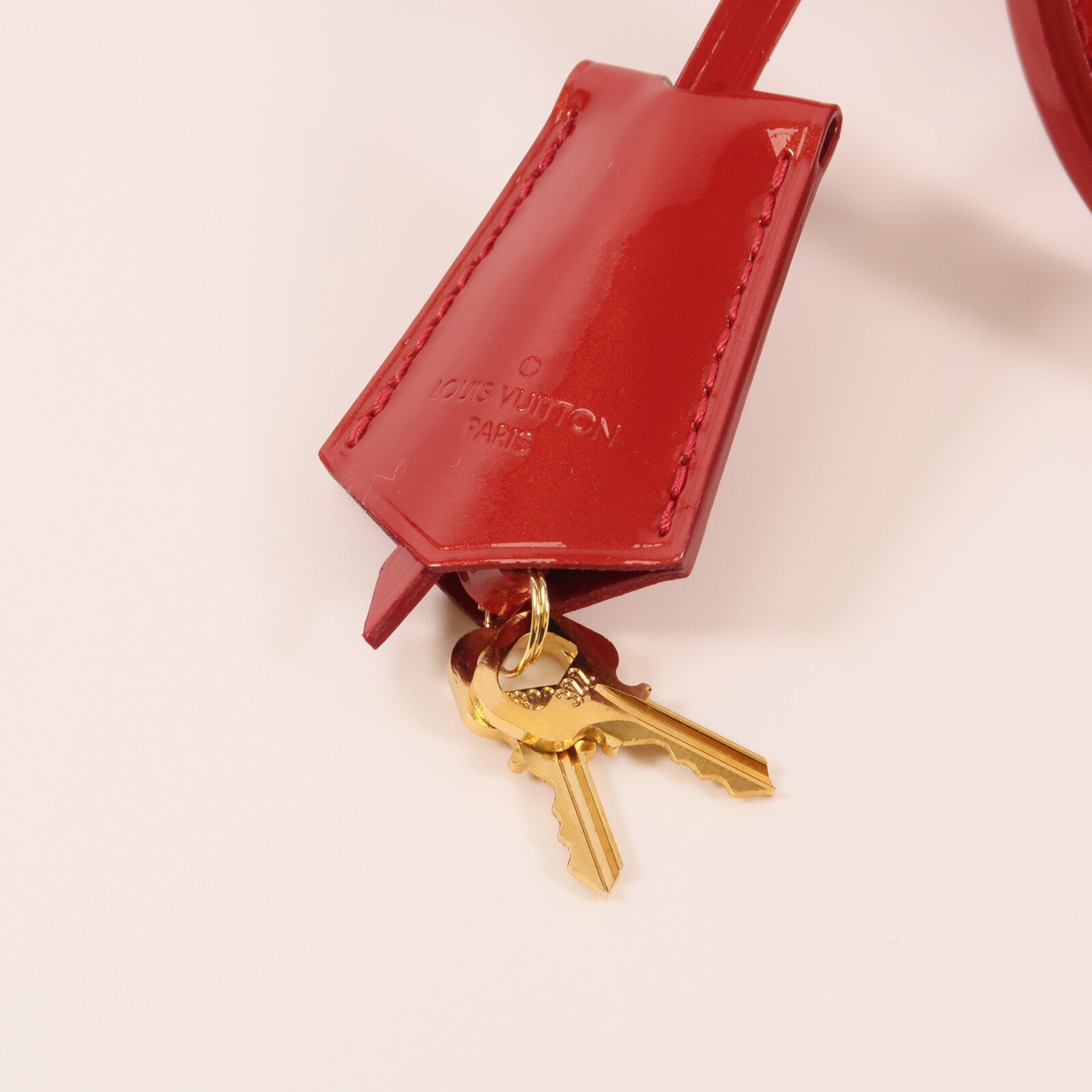 LOUIS VUITTON Monogram Vernis Alma MM金扣手挽袋