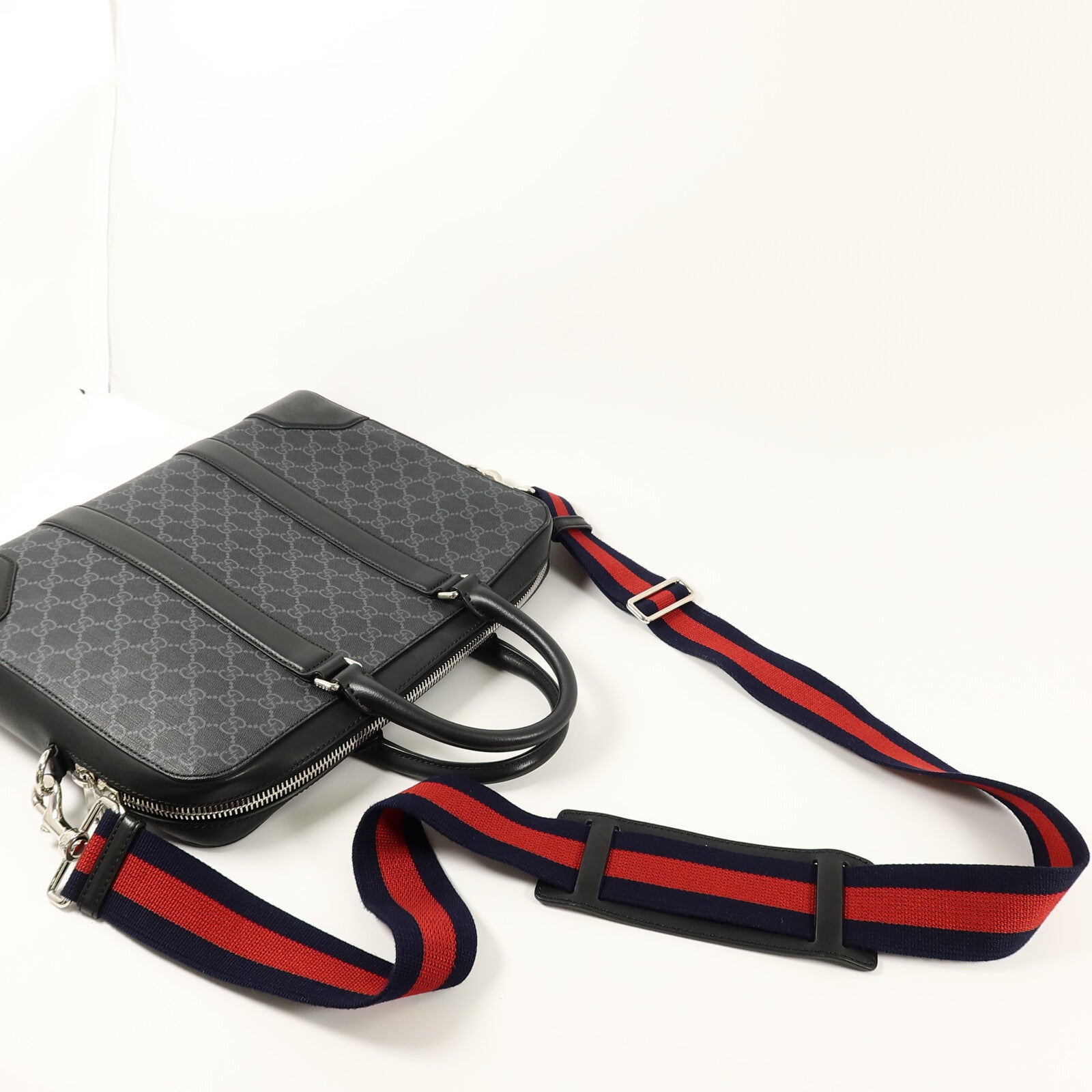 GUCCI 塗層帆布GG Supreme Briefcase肩背袋