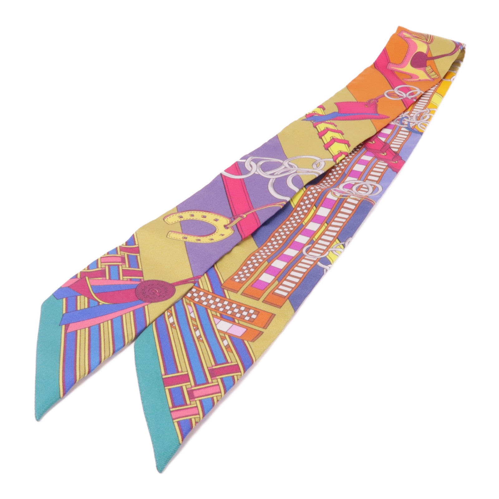 HERMES 【激減優惠】絲質Twilly絲巾